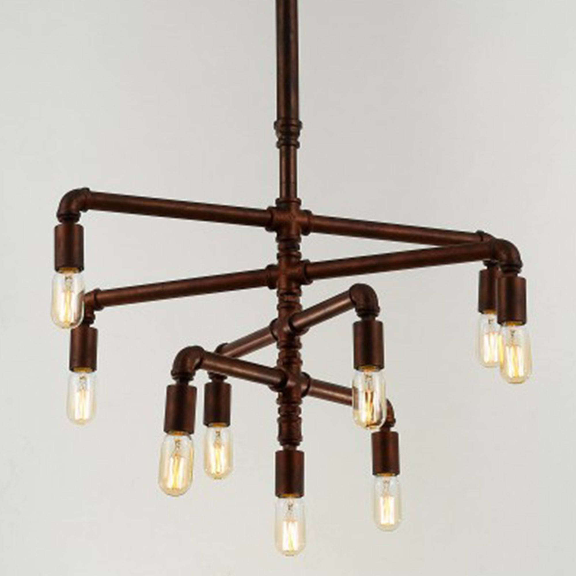 9 Heads Vintage Industrial Pipes Pendant  Lamp  Cy-Dd-188 -  Pendant Lamps - ebarza Furniture UAE | Shop Modern Furniture in Abu Dhabi & Dubai - مفروشات ايبازرا في الامارات | تسوق اثاث عصري وديكورات مميزة في دبي وابوظبي