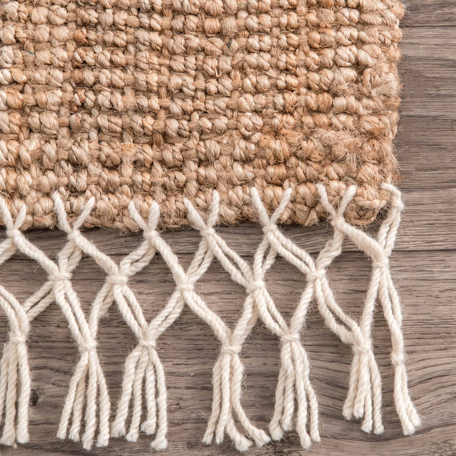 90X130 Cm Braided Handmade Jute Rug Jh-2339-S - Rugs - ebarza Furniture UAE | Shop Modern Furniture in Abu Dhabi & Dubai - مفروشات ايبازرا في الامارات | تسوق اثاث عصري وديكورات مميزة في دبي وابوظبي