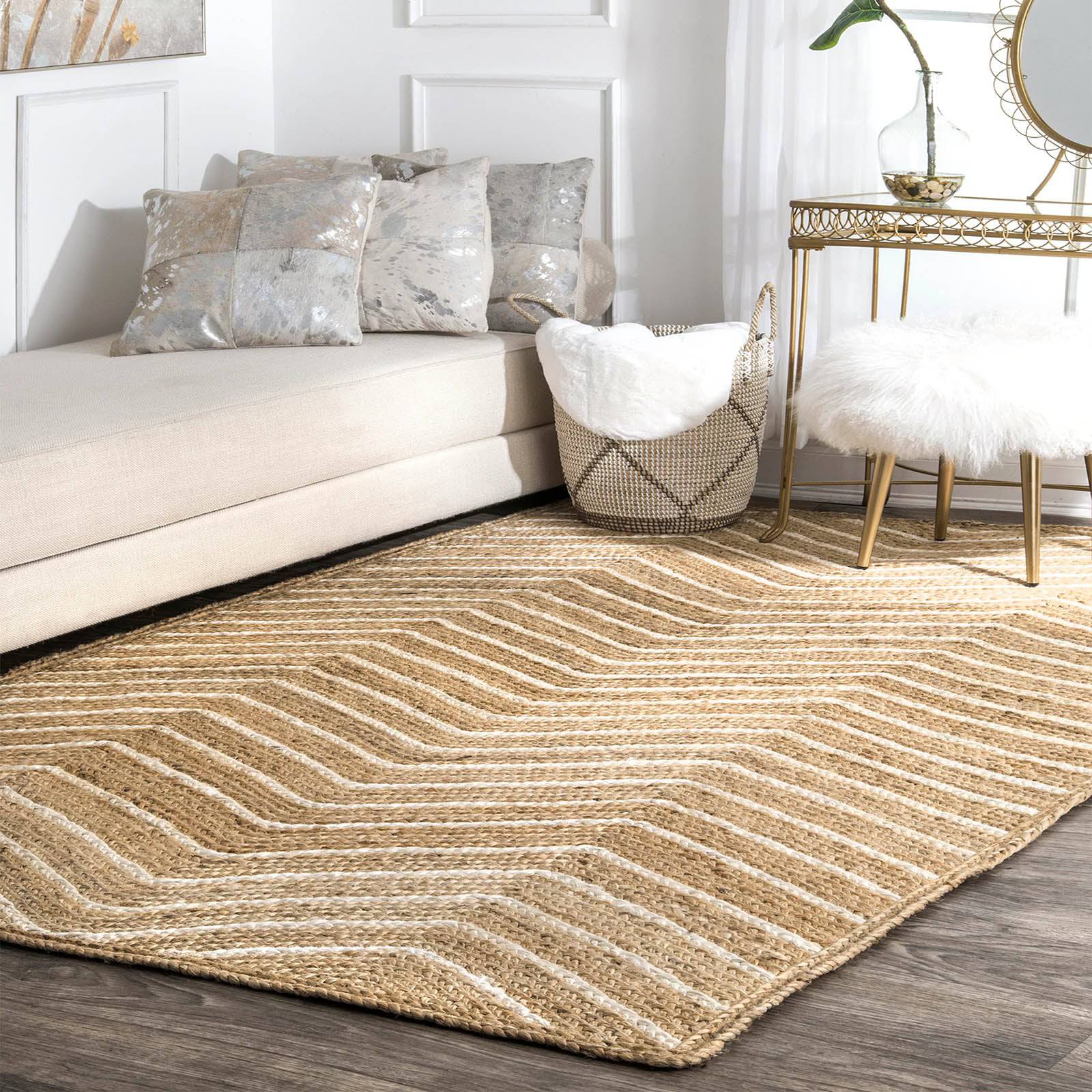 90X130 Cm Braided Handmade Jute Rug Jh-2341-S - Rugs - ebarza Furniture UAE | Shop Modern Furniture in Abu Dhabi & Dubai - مفروشات ايبازرا في الامارات | تسوق اثاث عصري وديكورات مميزة في دبي وابوظبي