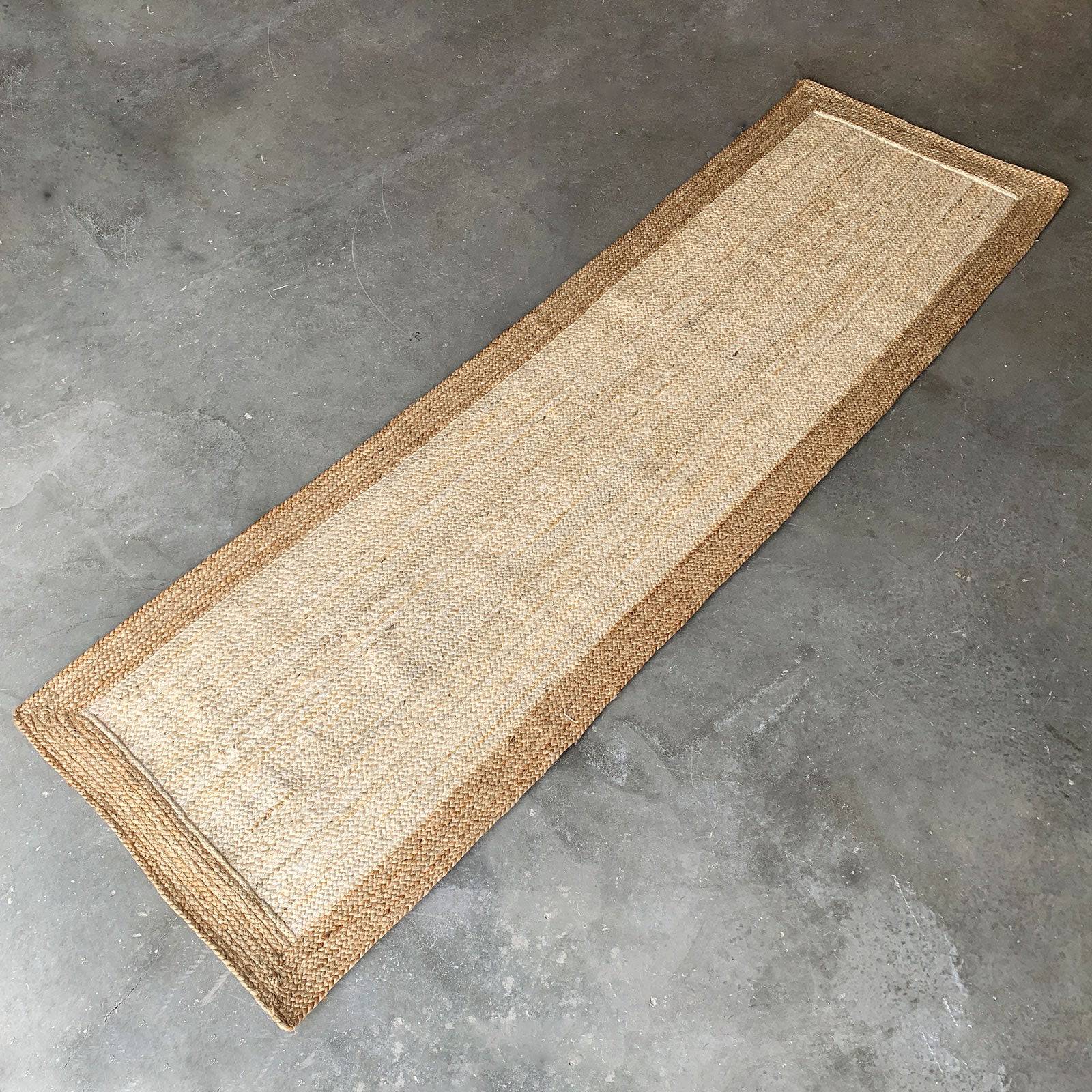 90X300 Cm Braided Handmade Jute Rug Braided-001-Long - Rugs - ebarza Furniture UAE | Shop Modern Furniture in Abu Dhabi & Dubai - مفروشات ايبازرا في الامارات | تسوق اثاث عصري وديكورات مميزة في دبي وابوظبي