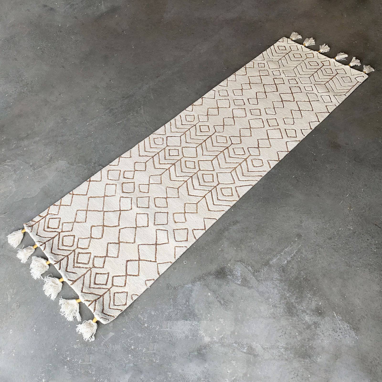 90X300 Cm Handmade Rug Jh-20368-Long - Rugs - ebarza Furniture UAE | Shop Modern Furniture in Abu Dhabi & Dubai - مفروشات ايبازرا في الامارات | تسوق اثاث عصري وديكورات مميزة في دبي وابوظبي