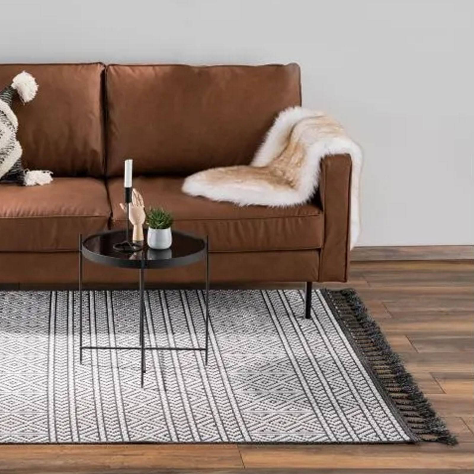 90X300 Cm Handmade Wool Rug Artik-Ark-133-Beige-Long -  Rugs - ebarza Furniture UAE | Shop Modern Furniture in Abu Dhabi & Dubai - مفروشات ايبازرا في الامارات | تسوق اثاث عصري وديكورات مميزة في دبي وابوظبي