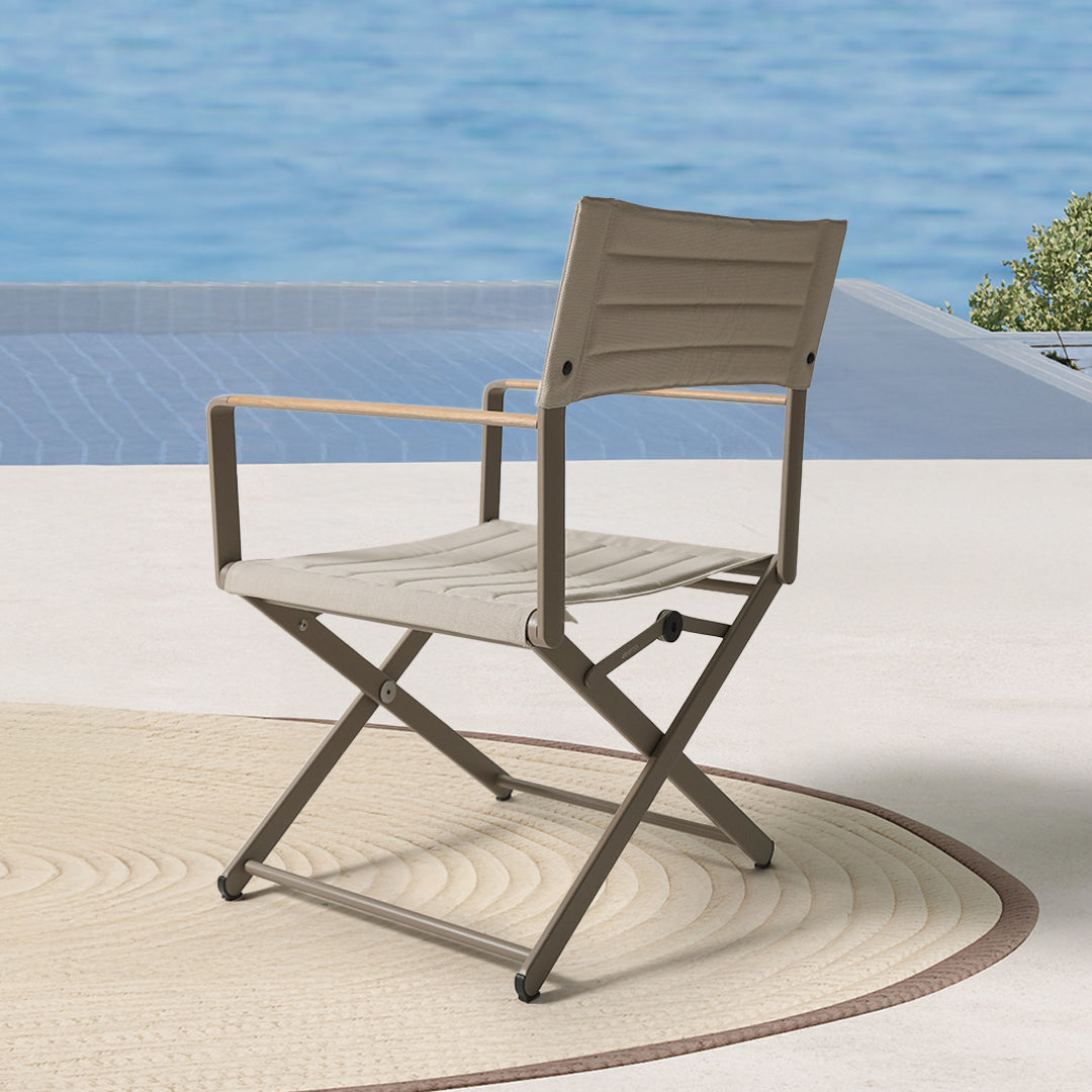 Chic Deluxe Outdoor Folding Armchair - AC5746C55TEX - Chairs - ebarza Furniture UAE | Shop Modern Furniture in Abu Dhabi & Dubai - مفروشات ايبازرا في الامارات | تسوق اثاث عصري وديكورات مميزة في دبي وابوظبي