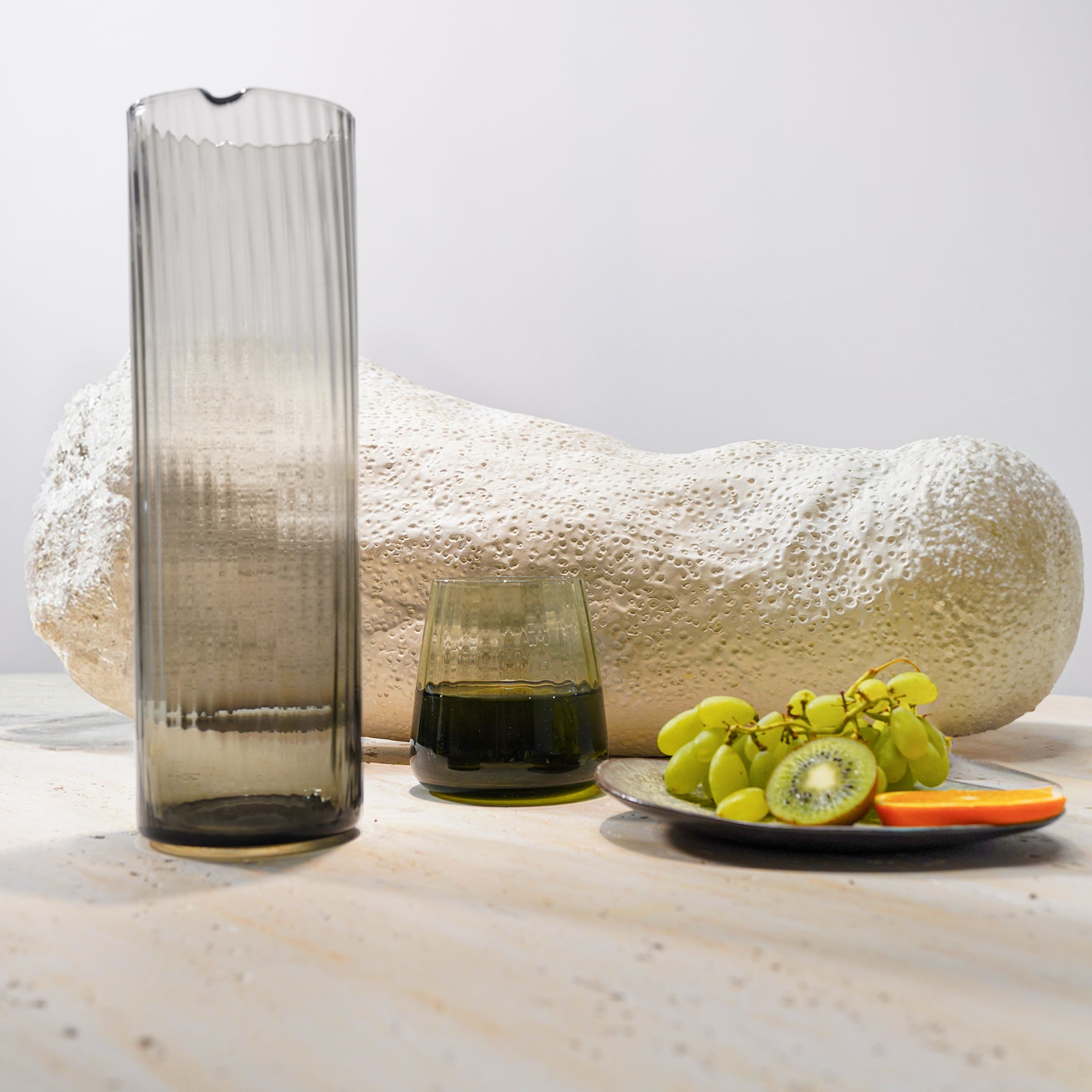Smoked grey  carafe 1.2L 23F040P2 -  Drinkware - ebarza Furniture UAE | Shop Modern Furniture in Abu Dhabi & Dubai - مفروشات ايبازرا في الامارات | تسوق اثاث عصري وديكورات مميزة في دبي وابوظبي