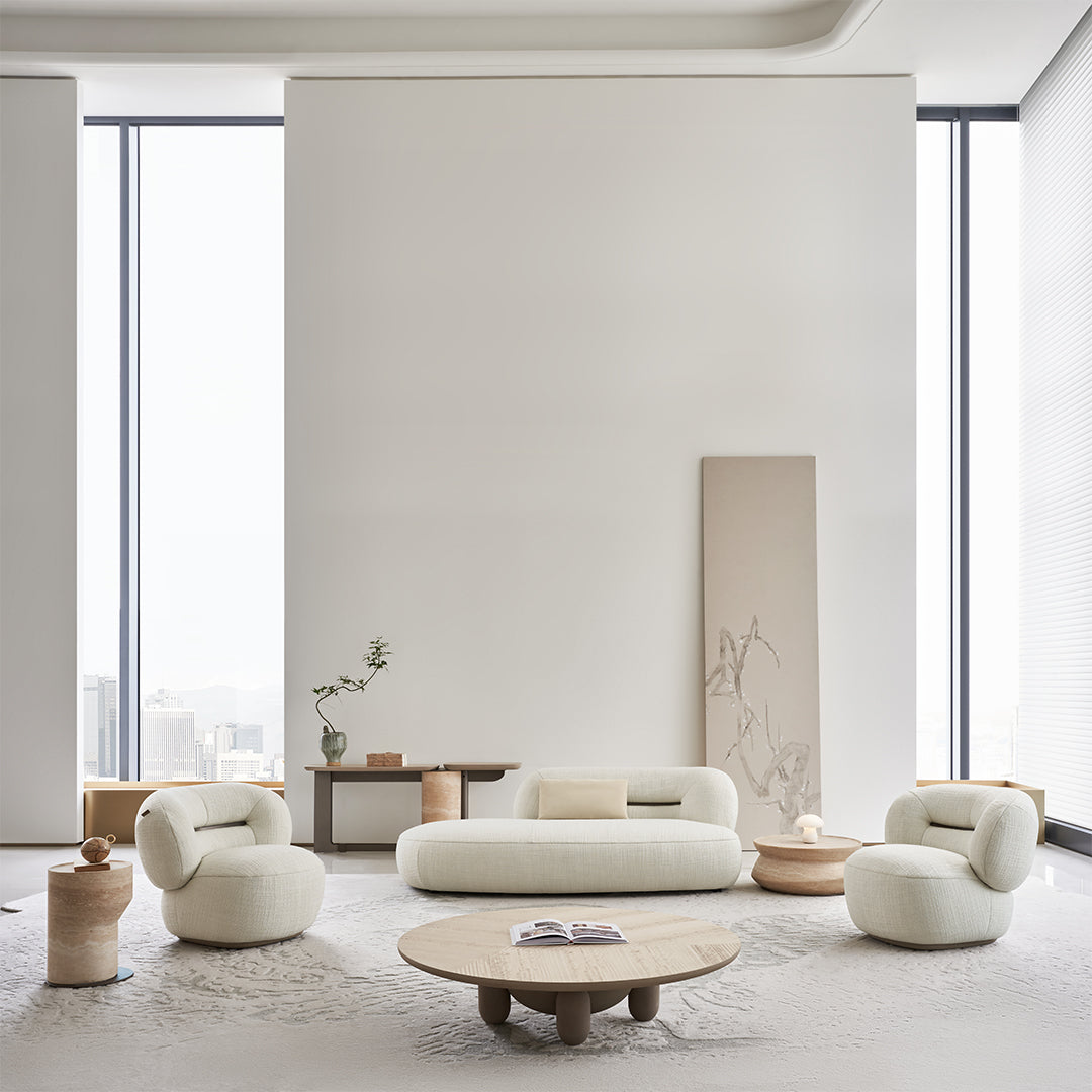 Pre-order 25 Days Delivery Nimbus Travertine Small Side Table BMCJ-BJ6070-SMALL - Side Tables - ebarza Furniture UAE | Shop Modern Furniture in Abu Dhabi & Dubai - مفروشات ايبازرا في الامارات | تسوق اثاث عصري وديكورات مميزة في دبي وابوظبي