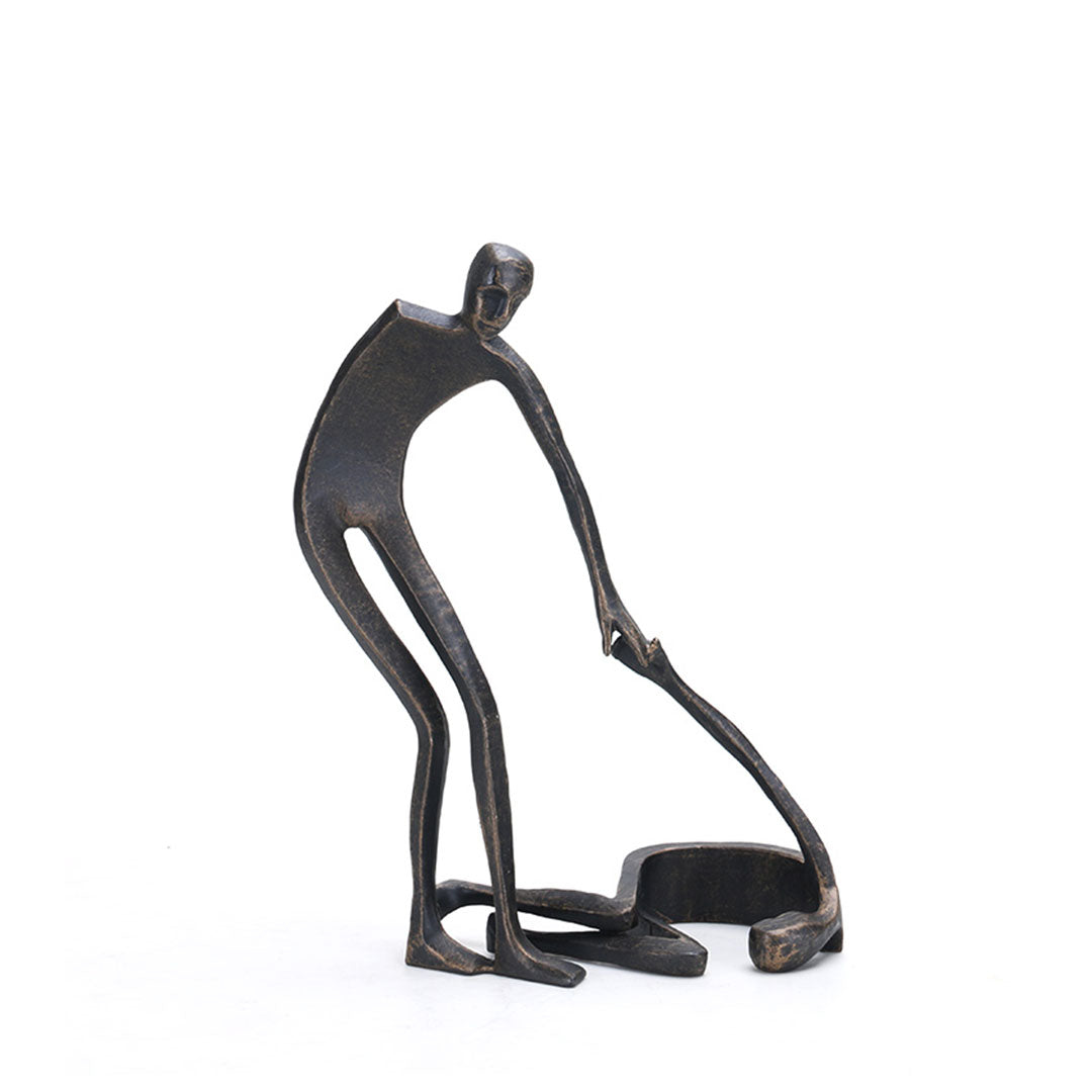 Abstract Metal Sculpture - KA3090 - Home Decor Figurines - ebarza Furniture UAE | Shop Modern Furniture in Abu Dhabi & Dubai - مفروشات ايبازرا في الامارات | تسوق اثاث عصري وديكورات مميزة في دبي وابوظبي
