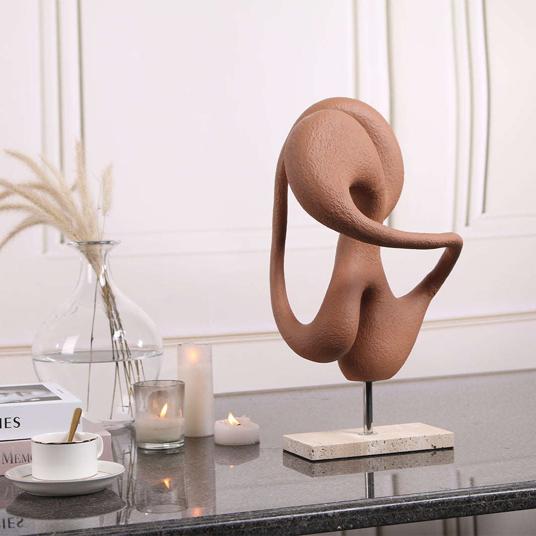 Abstract Sculpture KA3099A - Home Decor Figurines - ebarza Furniture UAE | Shop Modern Furniture in Abu Dhabi & Dubai - مفروشات ايبازرا في الامارات | تسوق اثاث عصري وديكورات مميزة في دبي وابوظبي