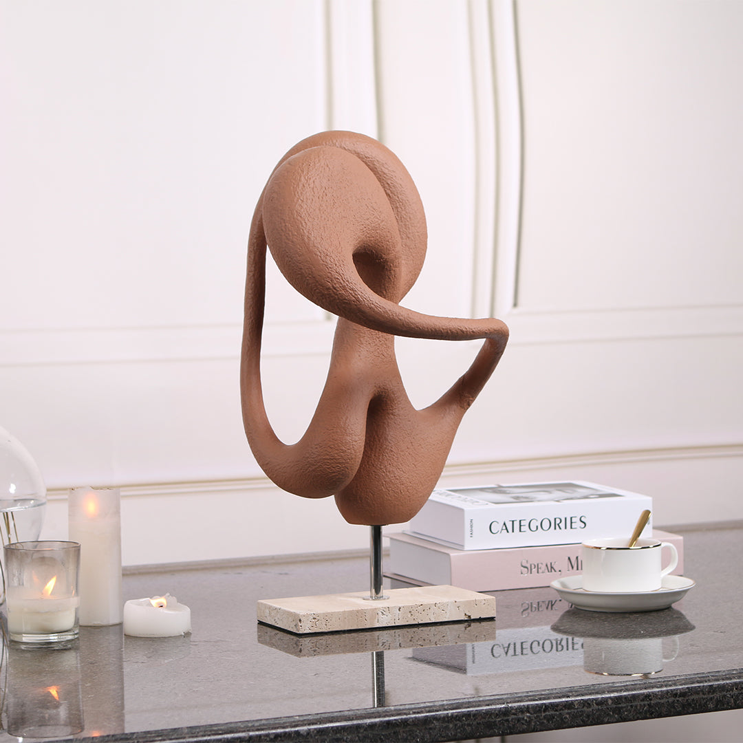 Abstract Sculpture KA3099A - Home Decor Figurines - ebarza Furniture UAE | Shop Modern Furniture in Abu Dhabi & Dubai - مفروشات ايبازرا في الامارات | تسوق اثاث عصري وديكورات مميزة في دبي وابوظبي