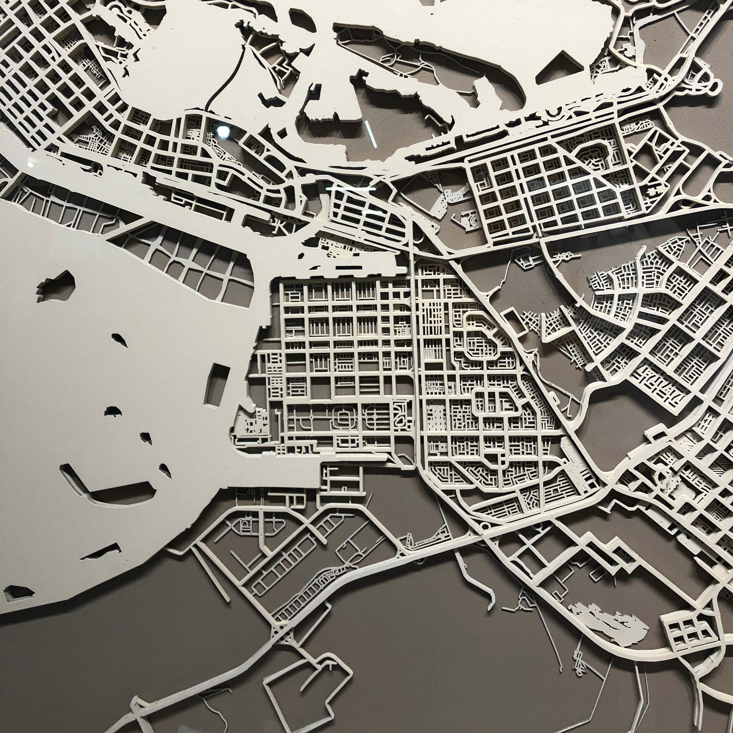 Abu Dhabi Map Handmade Painting W120 *H120 CM 2309H0021-ABU DHABI - Paintings - ebarza Furniture UAE | Shop Modern Furniture in Abu Dhabi & Dubai - مفروشات ايبازرا في الامارات | تسوق اثاث عصري وديكورات مميزة في دبي وابوظبي