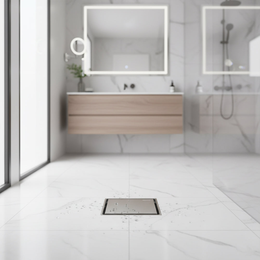 Anti-Smell Floor Drainer 10X10cm FD78835GM - Bathroom Accessories - ebarza Furniture UAE | Shop Modern Furniture in Abu Dhabi & Dubai - مفروشات ايبازرا في الامارات | تسوق اثاث عصري وديكورات مميزة في دبي وابوظبي