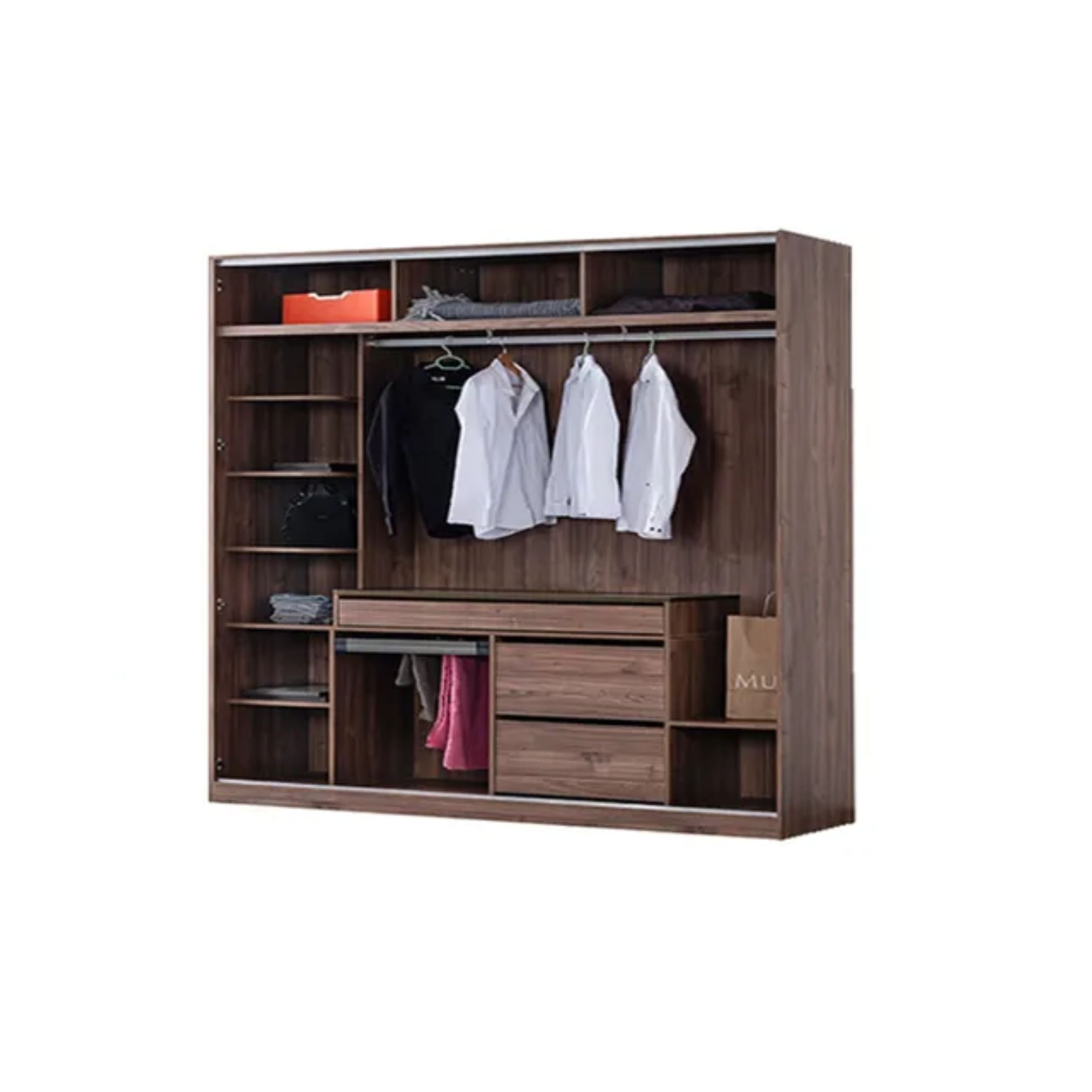 Antik 200 cm 4 Door Wardrobe AKYL-ATK200 -  Cabinets - ebarza Furniture UAE | Shop Modern Furniture in Abu Dhabi & Dubai - مفروشات ايبازرا في الامارات | تسوق اثاث عصري وديكورات مميزة في دبي وابوظبي