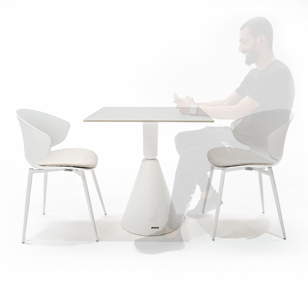 Dining Chair 90Chair-White -  Chairs - ebarza Furniture UAE | Shop Modern Furniture in Abu Dhabi & Dubai - مفروشات ايبازرا في الامارات | تسوق اثاث عصري وديكورات مميزة في دبي وابوظبي