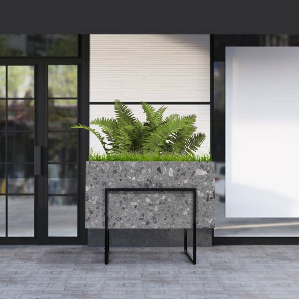 Terrazzo Planter Box 309-N0370 - Planter Boxes - ebarza Furniture UAE | Shop Modern Furniture in Abu Dhabi & Dubai - مفروشات ايبازرا في الامارات | تسوق اثاث عصري وديكورات مميزة في دبي وابوظبي