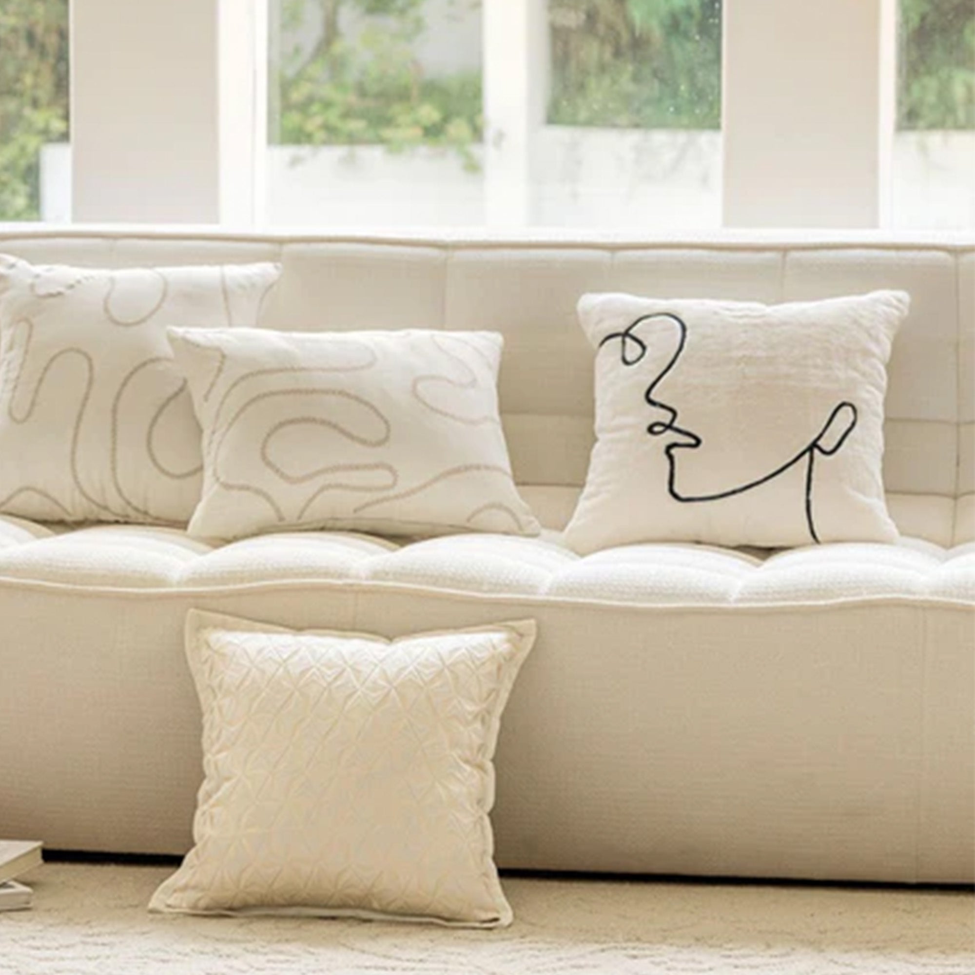 45x45 Masu Cushion KD2298 -  Cushions - ebarza Furniture UAE | Shop Modern Furniture in Abu Dhabi & Dubai - مفروشات ايبازرا في الامارات | تسوق اثاث عصري وديكورات مميزة في دبي وابوظبي