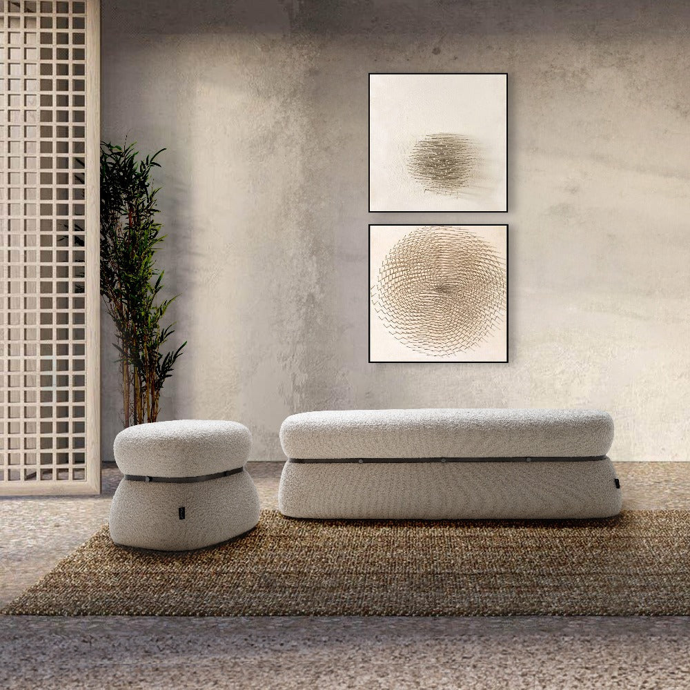 Teddy Bench BC707-1 Beige-Bench - Poufs - ebarza Furniture UAE | Shop Modern Furniture in Abu Dhabi & Dubai - مفروشات ايبازرا في الامارات | تسوق اثاث عصري وديكورات مميزة في دبي وابوظبي