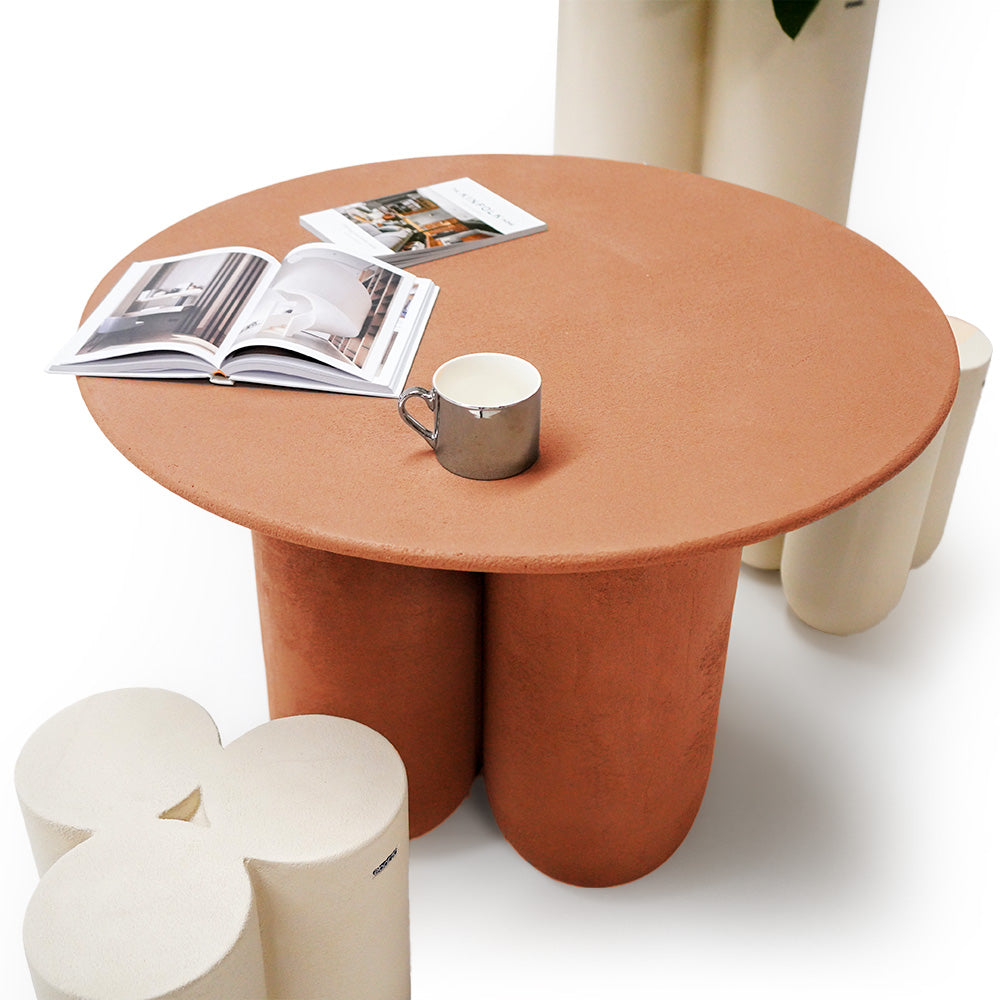 Outdoor/Indoor Clay Color Dining Table XK-0007-Clay -  Outdoor Tables - ebarza Furniture UAE | Shop Modern Furniture in Abu Dhabi & Dubai - مفروشات ايبازرا في الامارات | تسوق اثاث عصري وديكورات مميزة في دبي وابوظبي