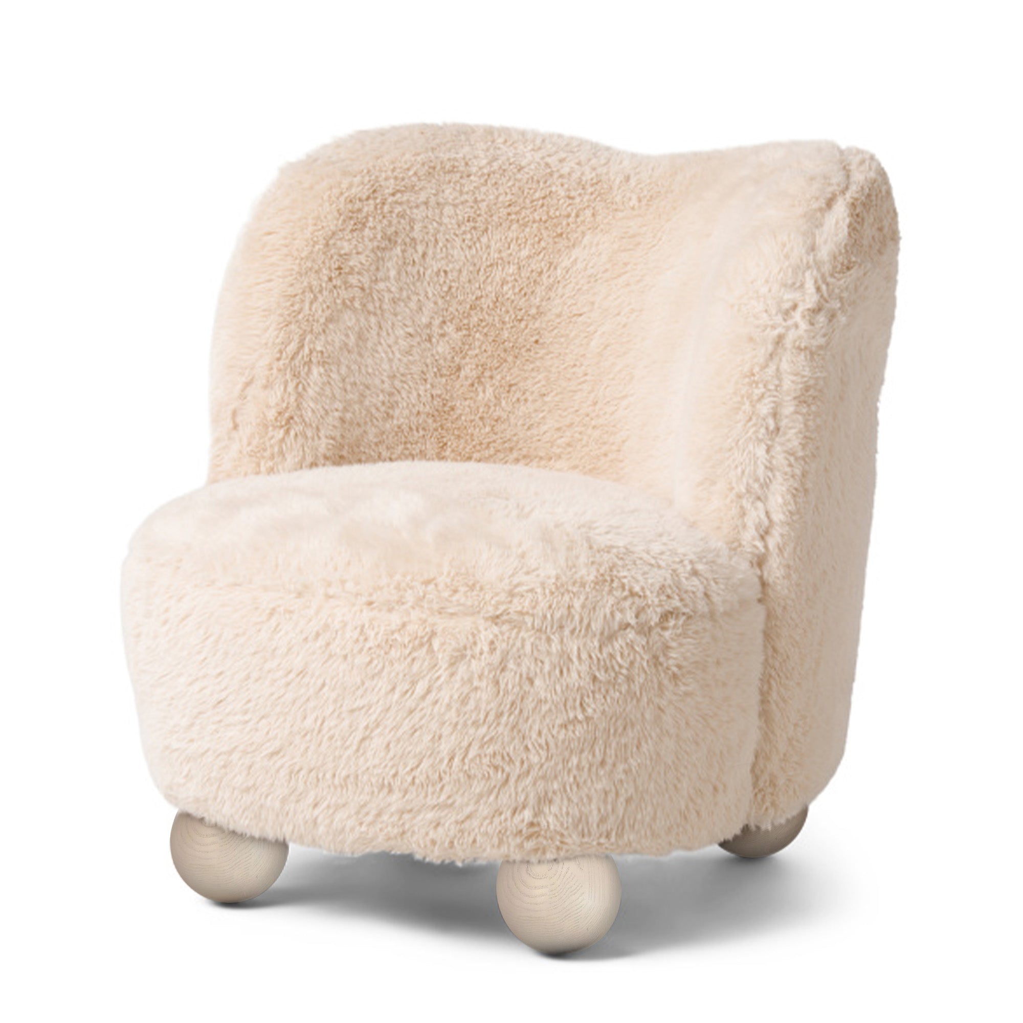 Ball Foot Accent Chair - Ivory 18100-02e -  Armchairs - ebarza Furniture UAE | Shop Modern Furniture in Abu Dhabi & Dubai - مفروشات ايبازرا في الامارات | تسوق اثاث عصري وديكورات مميزة في دبي وابوظبي