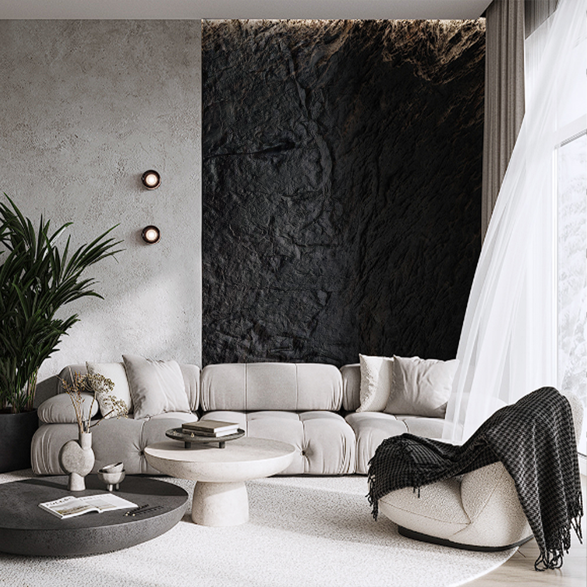 Roca Basalto Recolored Stone 299X131Cm Decoration Wall Panel A-244 - Wall Panels - ebarza Furniture UAE | Shop Modern Furniture in Abu Dhabi & Dubai - مفروشات ايبازرا في الامارات | تسوق اثاث عصري وديكورات مميزة في دبي وابوظبي