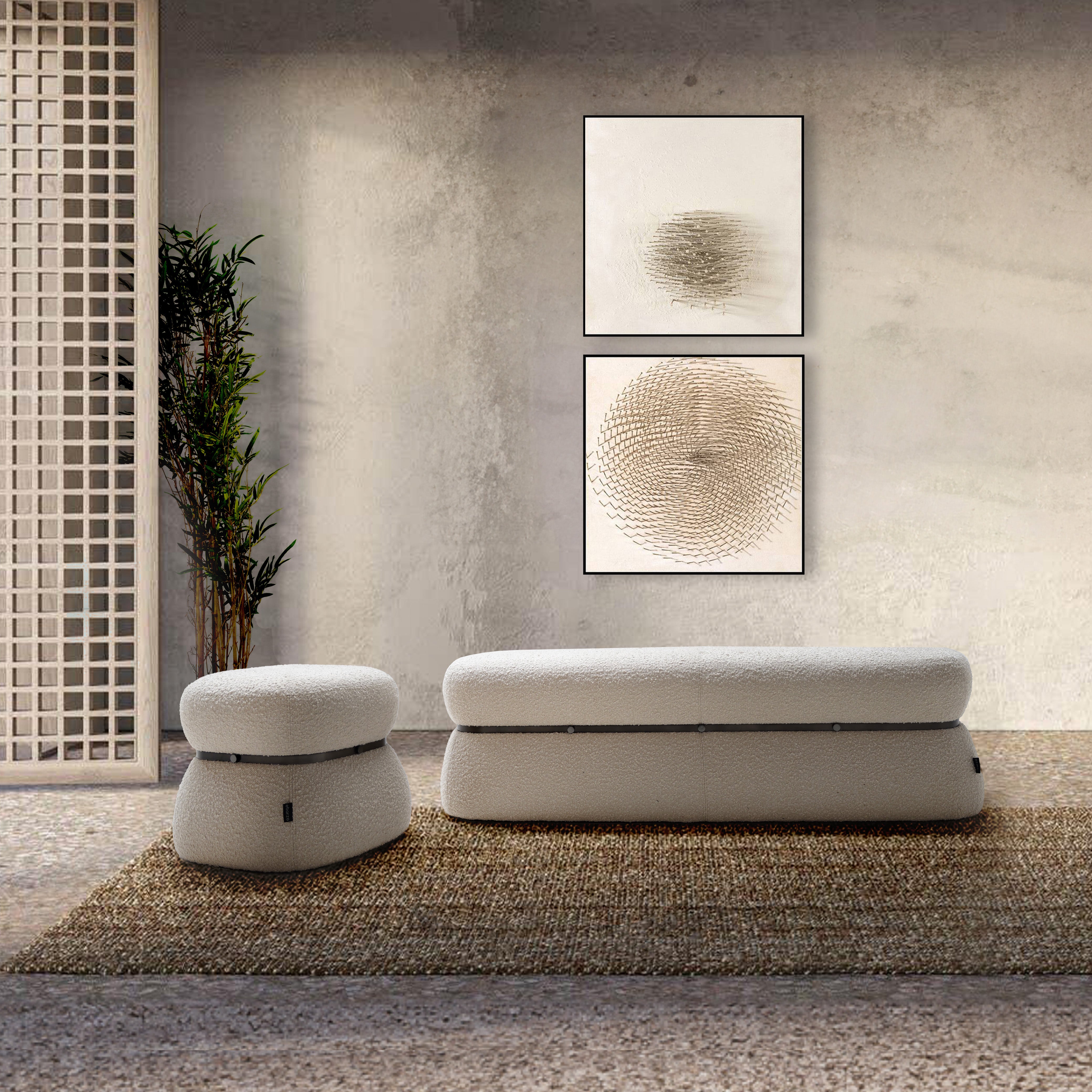 Pre-order 35 Days Delivery Teddy Pouf BC708-1 Beige - Poufs - ebarza Furniture UAE | Shop Modern Furniture in Abu Dhabi & Dubai - مفروشات ايبازرا في الامارات | تسوق اثاث عصري وديكورات مميزة في دبي وابوظبي