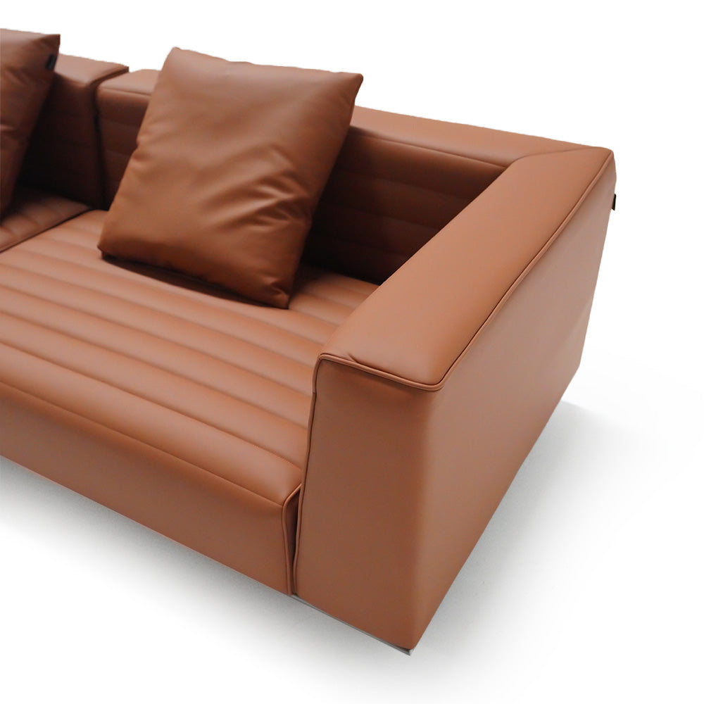 Microfiber Leather 3 seater Sofa ISF-2127/2 YY0871-5# - Sofa - ebarza Furniture UAE | Shop Modern Furniture in Abu Dhabi & Dubai - مفروشات ايبازرا في الامارات | تسوق اثاث عصري وديكورات مميزة في دبي وابوظبي