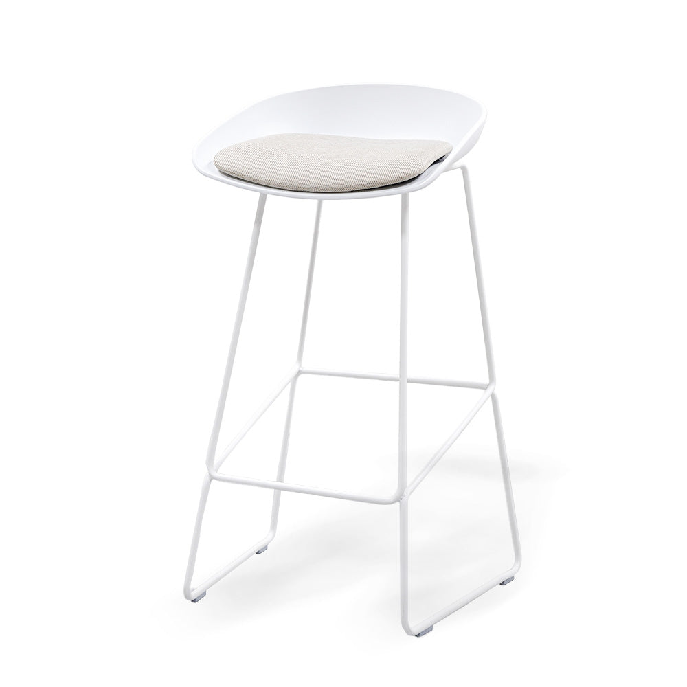 Bar Stool 30Chair-White - Bar Stools - ebarza Furniture UAE | Shop Modern Furniture in Abu Dhabi & Dubai - مفروشات ايبازرا في الامارات | تسوق اثاث عصري وديكورات مميزة في دبي وابوظبي