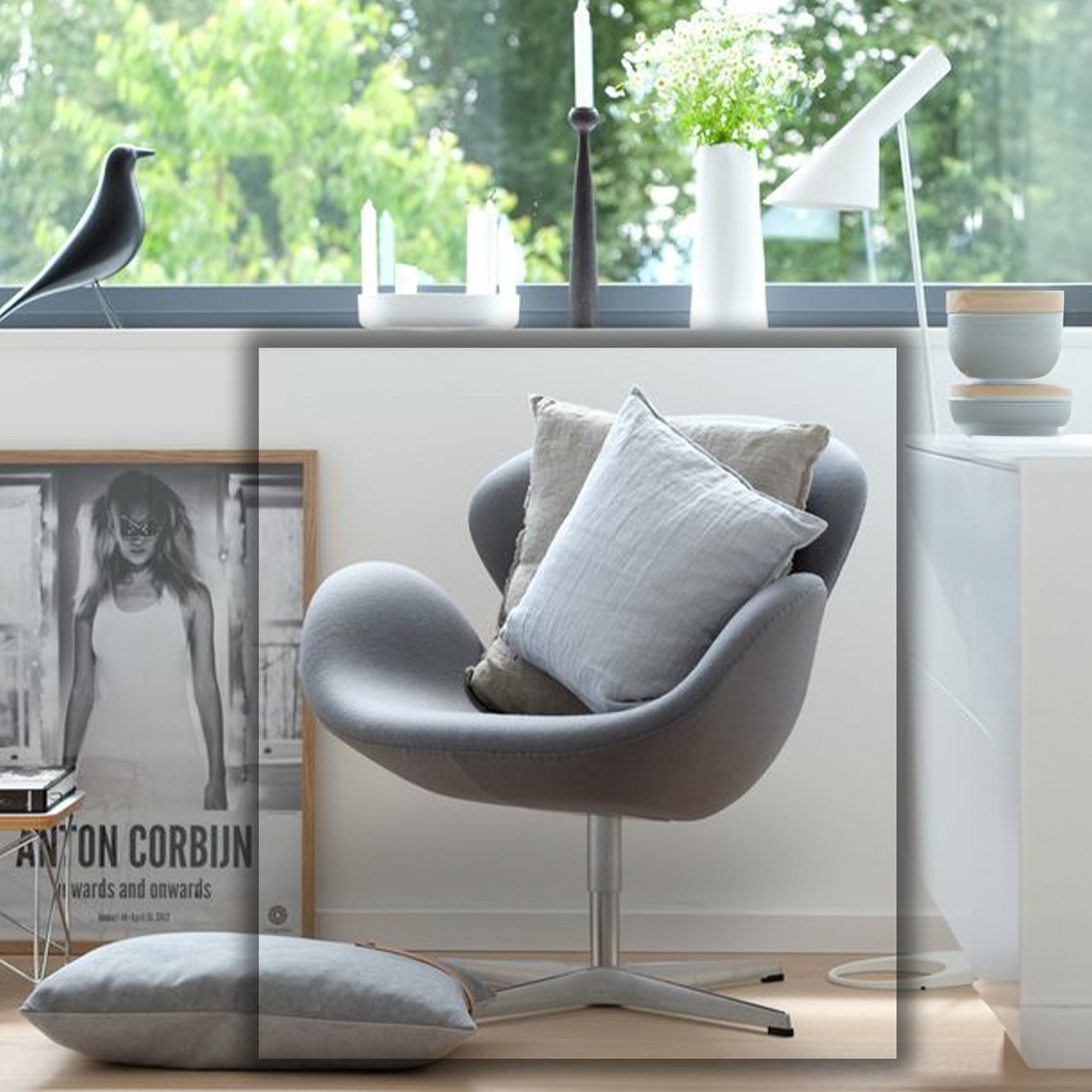 Lounge Chair Lc010-G - Lounge Chairs - ebarza Furniture UAE | Shop Modern Furniture in Abu Dhabi & Dubai - مفروشات ايبازرا في الامارات | تسوق اثاث عصري وديكورات مميزة في دبي وابوظبي