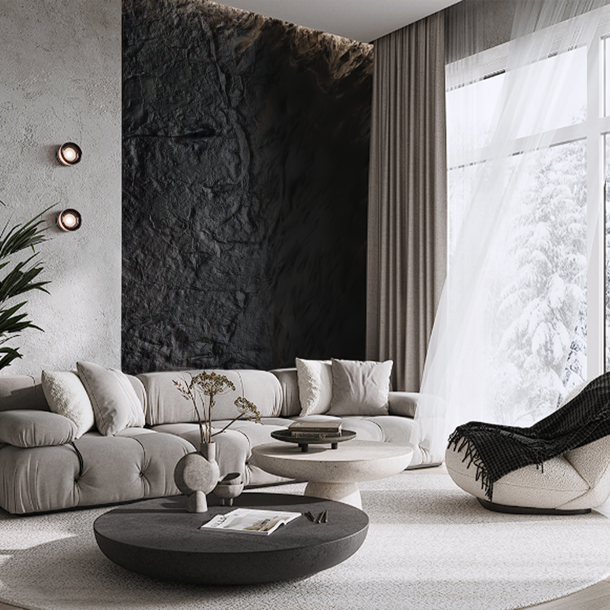 Roca Basalto Recolored Stone 299X131Cm Decoration Wall Panel A-244 - Wall Panels - ebarza Furniture UAE | Shop Modern Furniture in Abu Dhabi & Dubai - مفروشات ايبازرا في الامارات | تسوق اثاث عصري وديكورات مميزة في دبي وابوظبي