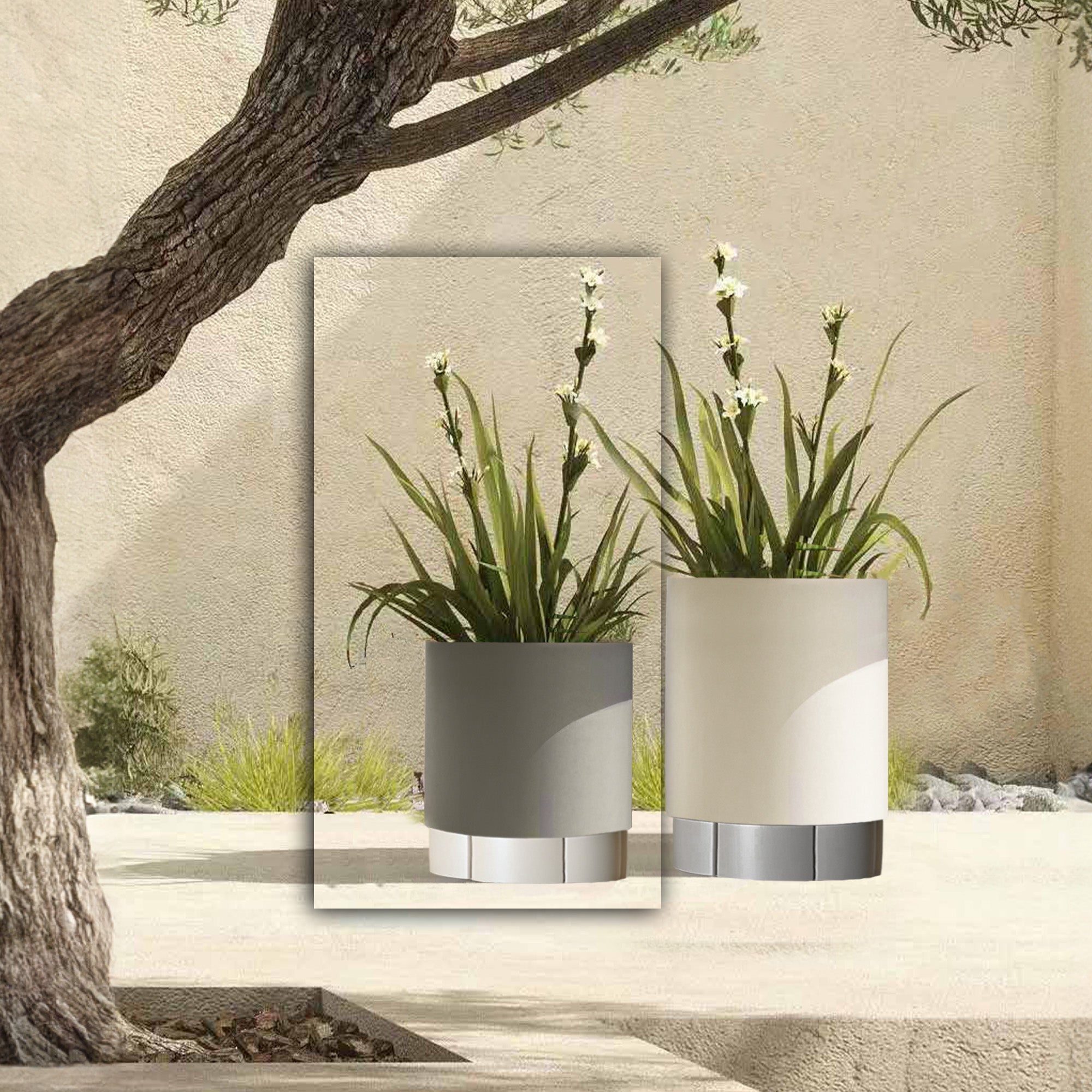 Alu Indoor/Outdoor Planter Box 39.5cm - KH8602A51ALU-SlverTop - Planter Boxes - ebarza Furniture UAE | Shop Modern Furniture in Abu Dhabi & Dubai - مفروشات ايبازرا في الامارات | تسوق اثاث عصري وديكورات مميزة في دبي وابوظبي