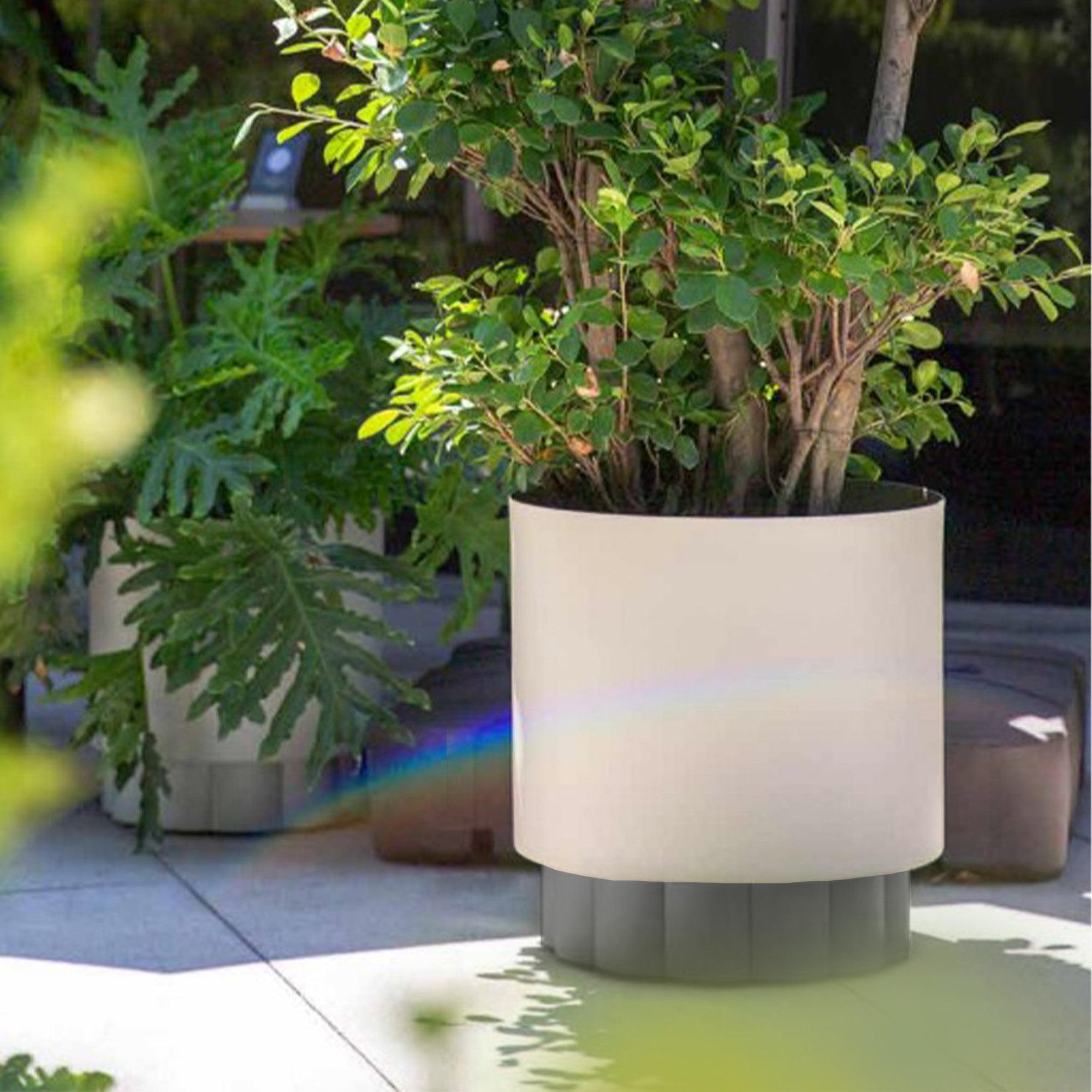 Alu Indoor/Outdoor Planter Box 49.5cm - KH8602A51ALU-BeigeTop - Planter Boxes - ebarza Furniture UAE | Shop Modern Furniture in Abu Dhabi & Dubai - مفروشات ايبازرا في الامارات | تسوق اثاث عصري وديكورات مميزة في دبي وابوظبي