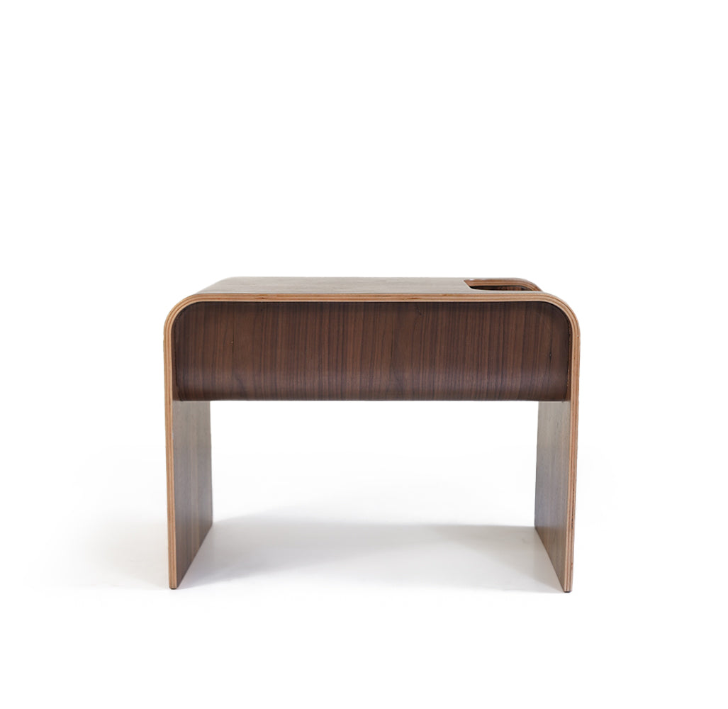 Matt plywood and veneer Side Table BP0639-WAL -  Side Tables - ebarza Furniture UAE | Shop Modern Furniture in Abu Dhabi & Dubai - مفروشات ايبازرا في الامارات | تسوق اثاث عصري وديكورات مميزة في دبي وابوظبي