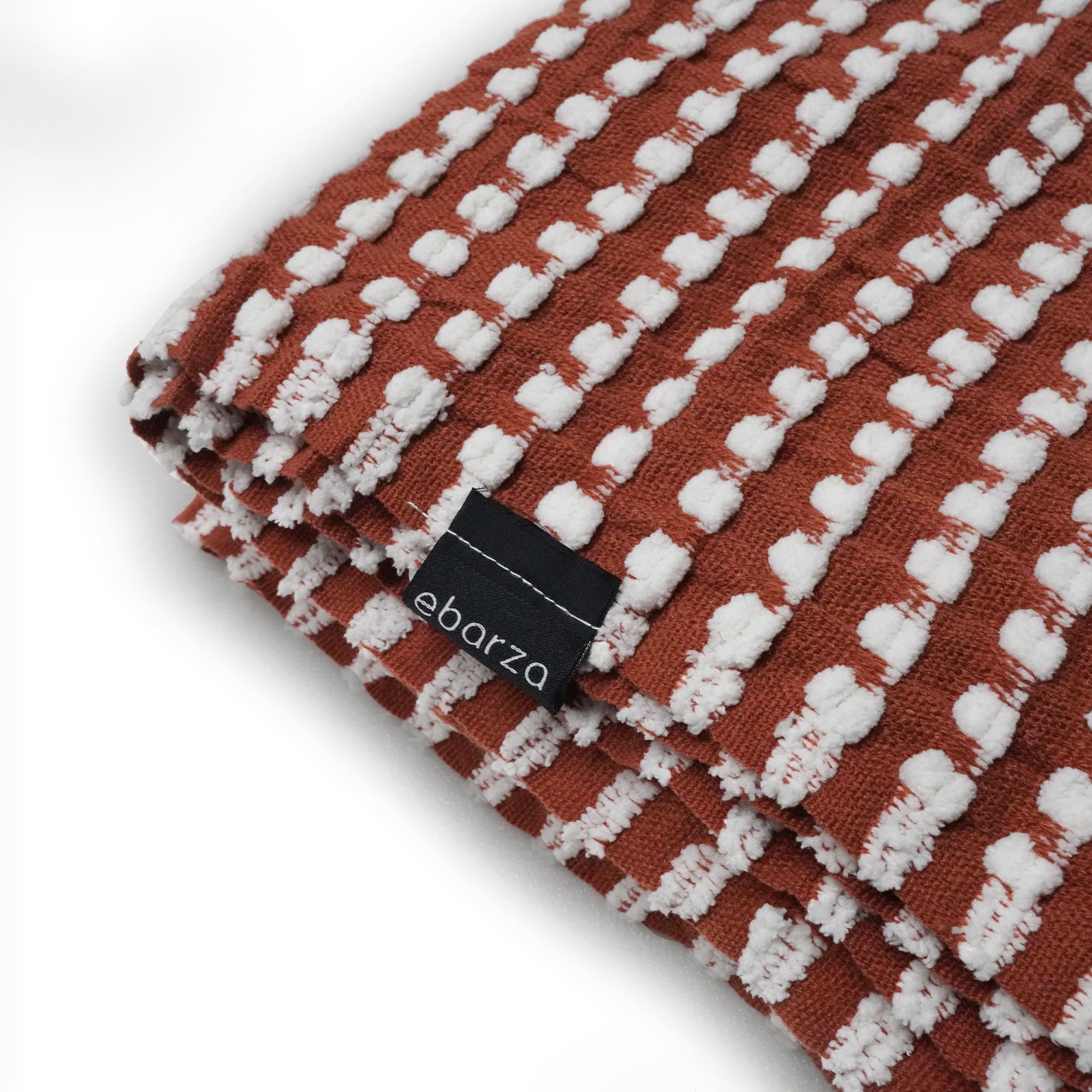 Handmade Red Throw Blanket DT23006-RD -  Blankets - ebarza Furniture UAE | Shop Modern Furniture in Abu Dhabi & Dubai - مفروشات ايبازرا في الامارات | تسوق اثاث عصري وديكورات مميزة في دبي وابوظبي