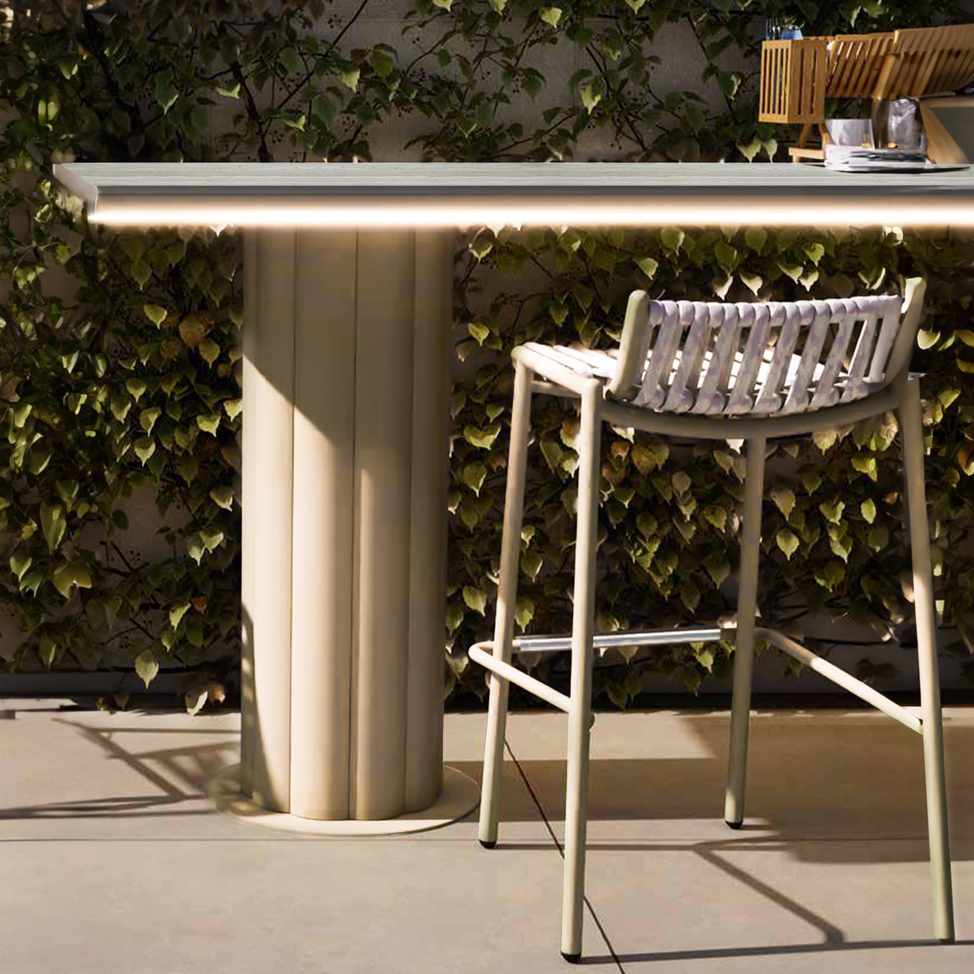 Lagoon Outdoor Cabinet with Ceramic Top - C004009 AKC004009 - Outdoor Furniture Sets - ebarza Furniture UAE | Shop Modern Furniture in Abu Dhabi & Dubai - مفروشات ايبازرا في الامارات | تسوق اثاث عصري وديكورات مميزة في دبي وابوظبي