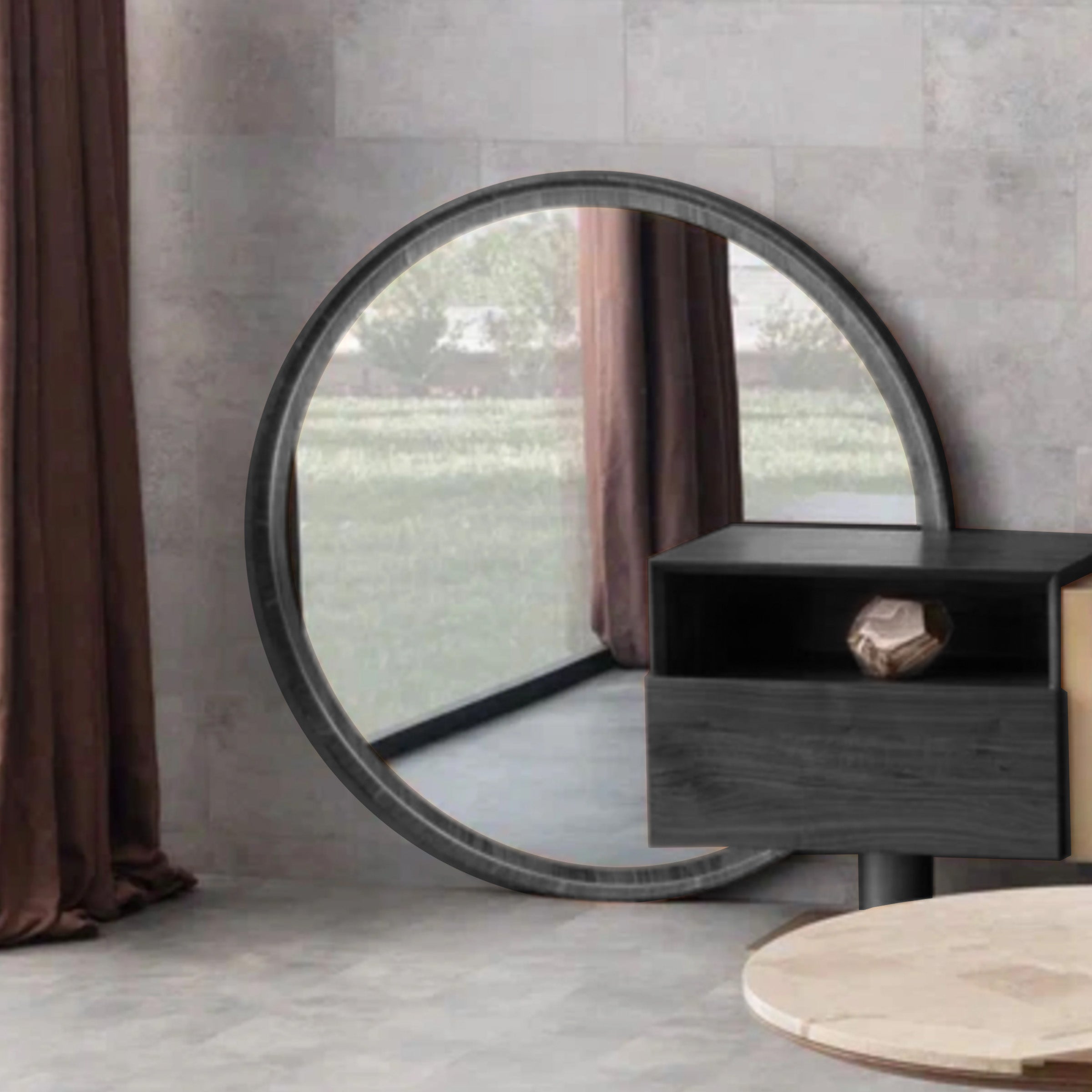 Wagon Black CONSOLE MIRROR ORX-CN-MRR-Black - Mirrors - ebarza Furniture UAE | Shop Modern Furniture in Abu Dhabi & Dubai - مفروشات ايبازرا في الامارات | تسوق اثاث عصري وديكورات مميزة في دبي وابوظبي