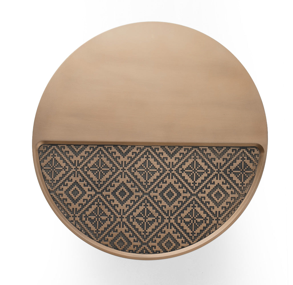 Motif Side Table Motif-Side002-G -  Side Tables - ebarza Furniture UAE | Shop Modern Furniture in Abu Dhabi & Dubai - مفروشات ايبازرا في الامارات | تسوق اثاث عصري وديكورات مميزة في دبي وابوظبي