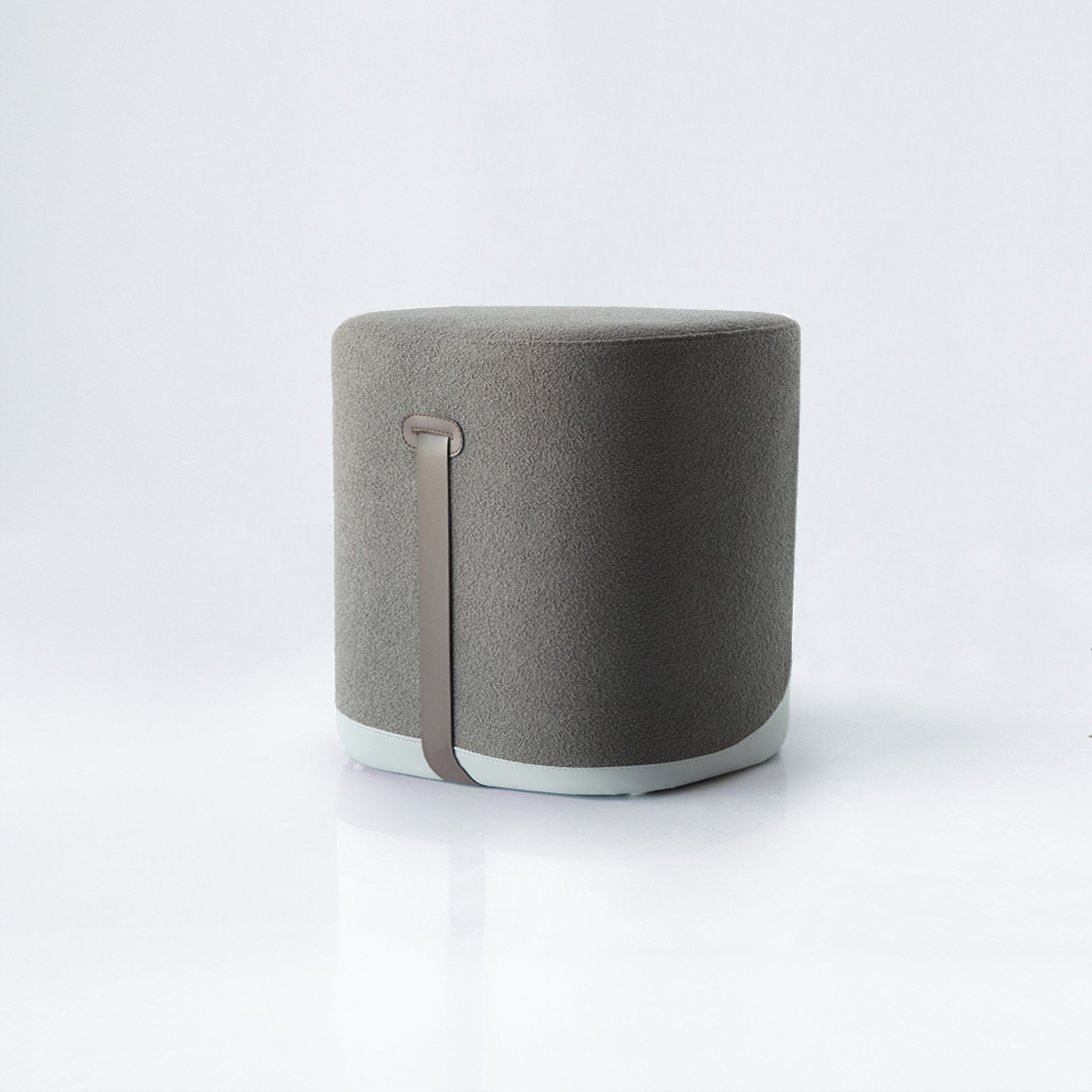 Fabric/PU Pouf MLL-A47-Grey - Poufs - ebarza Furniture UAE | Shop Modern Furniture in Abu Dhabi & Dubai - مفروشات ايبازرا في الامارات | تسوق اثاث عصري وديكورات مميزة في دبي وابوظبي
