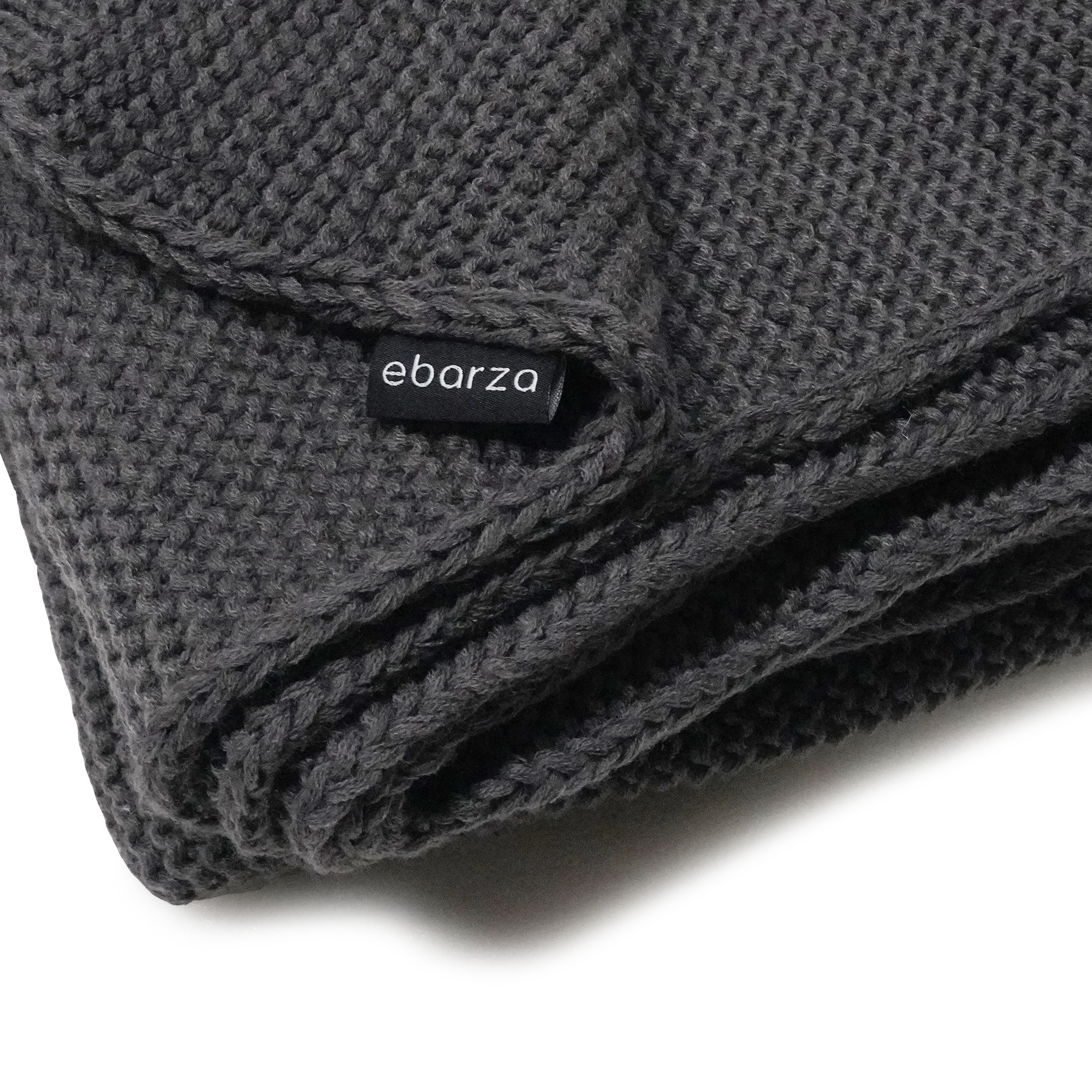 Handmade Grey Throw Blanket DT2305-GRY - Blankets - ebarza Furniture UAE | Shop Modern Furniture in Abu Dhabi & Dubai - مفروشات ايبازرا في الامارات | تسوق اثاث عصري وديكورات مميزة في دبي وابوظبي