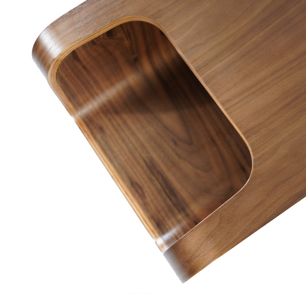 Matt plywood and veneer Side Table BP0639-WAL -  Side Tables - ebarza Furniture UAE | Shop Modern Furniture in Abu Dhabi & Dubai - مفروشات ايبازرا في الامارات | تسوق اثاث عصري وديكورات مميزة في دبي وابوظبي