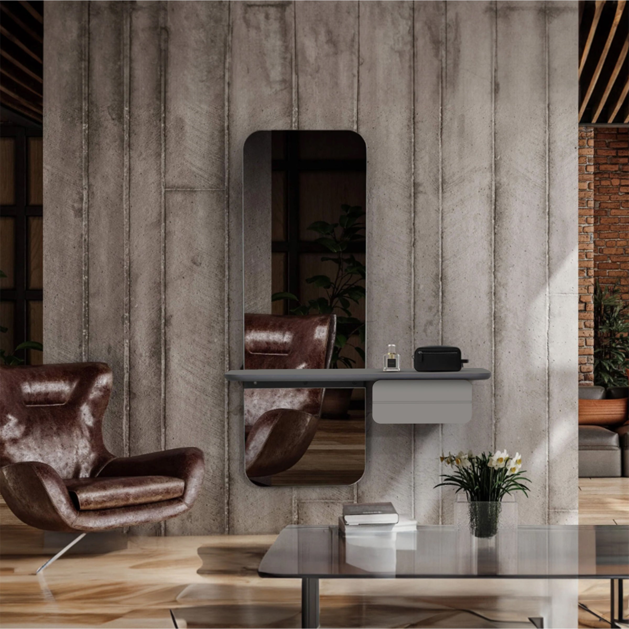 Rama Dresser & Mirror RDM-001 - Dressers and Mirrors - ebarza Furniture UAE | Shop Modern Furniture in Abu Dhabi & Dubai - مفروشات ايبازرا في الامارات | تسوق اثاث عصري وديكورات مميزة في دبي وابوظبي