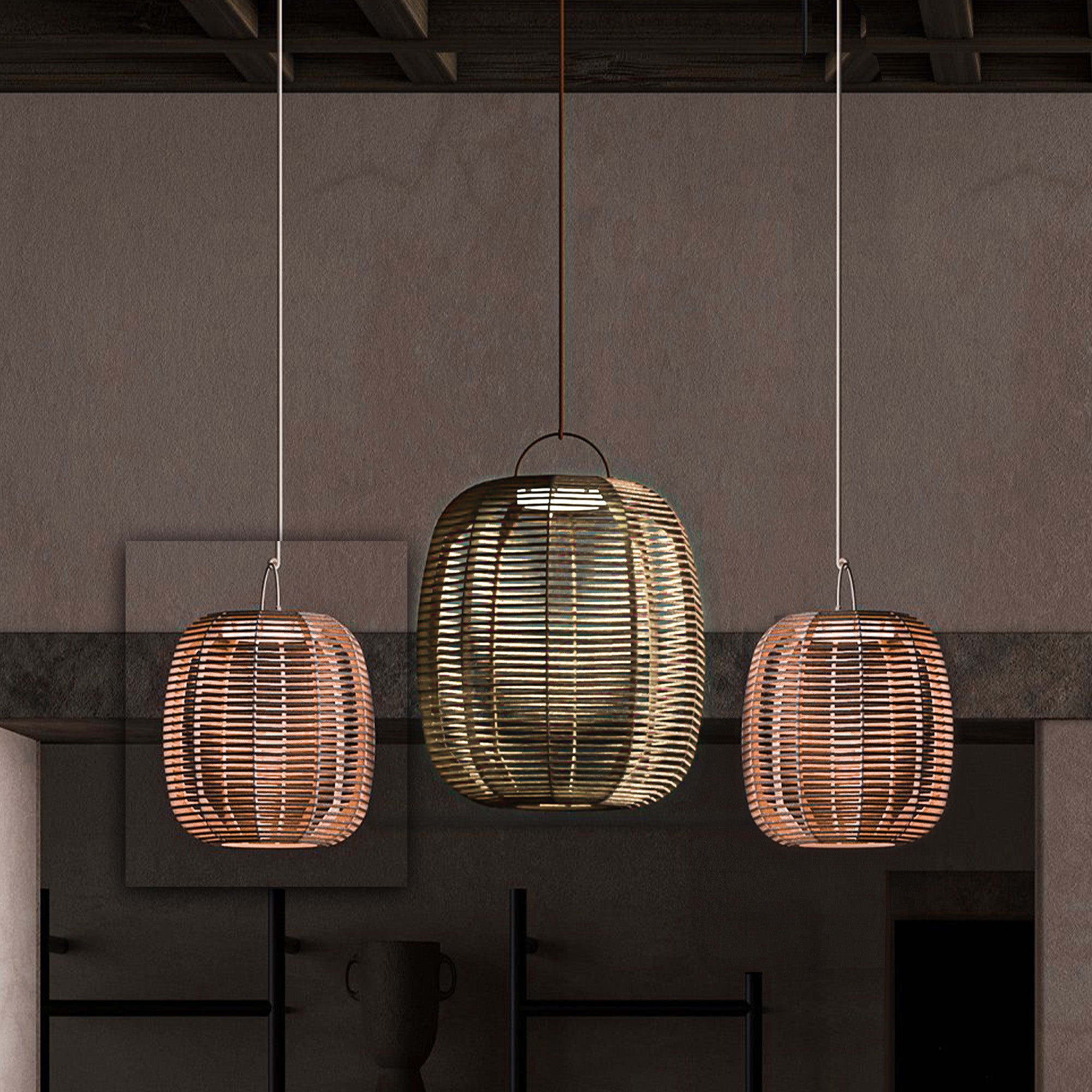 Core Outdoor Solar Lamp With Orange Rope 29*45CM - AH2018A117ROP - Smart Outdoors - ebarza Furniture UAE | Shop Modern Furniture in Abu Dhabi & Dubai - مفروشات ايبازرا في الامارات | تسوق اثاث عصري وديكورات مميزة في دبي وابوظبي