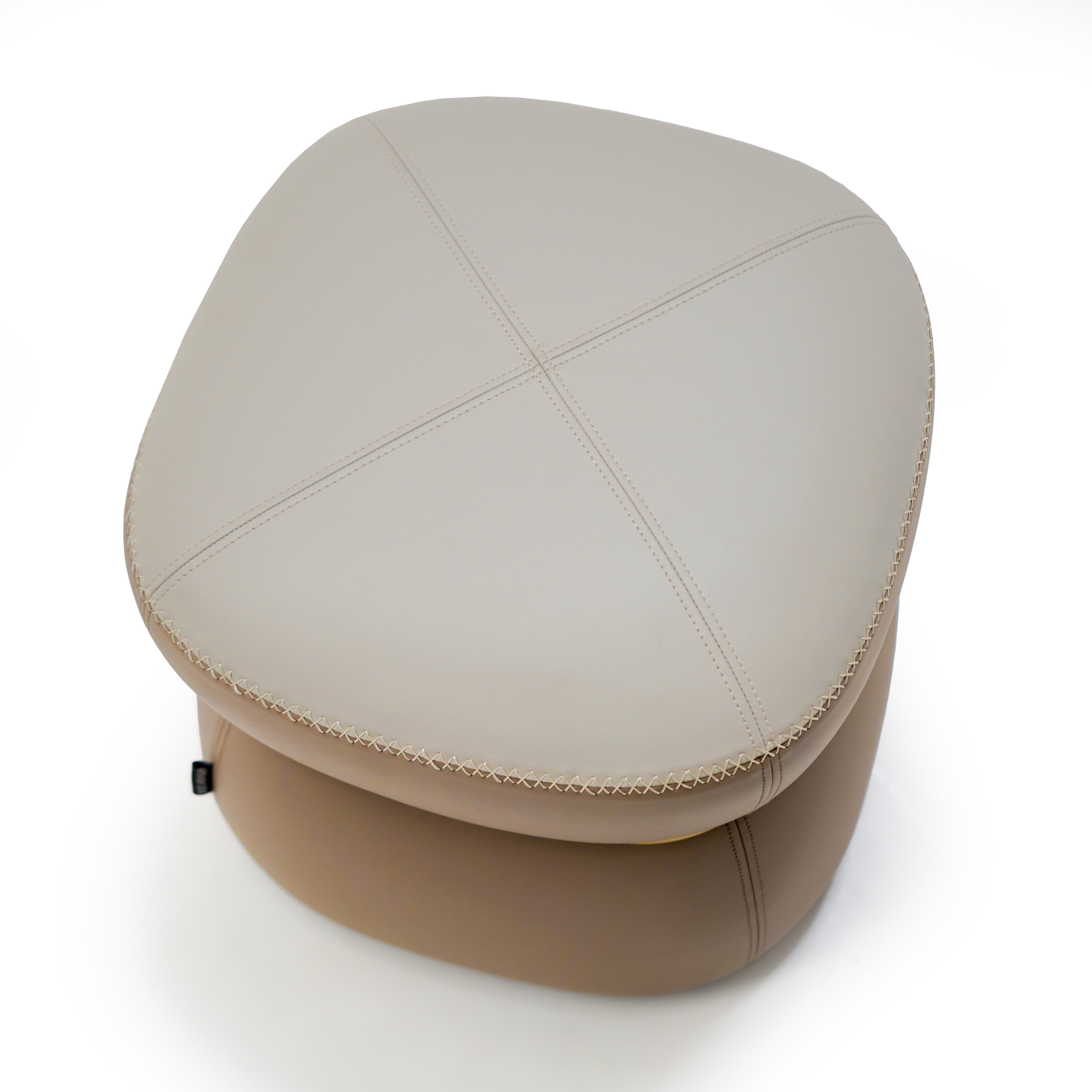 Nappa Pouf BC708-1 Light brown - Poufs - ebarza Furniture UAE | Shop Modern Furniture in Abu Dhabi & Dubai - مفروشات ايبازرا في الامارات | تسوق اثاث عصري وديكورات مميزة في دبي وابوظبي