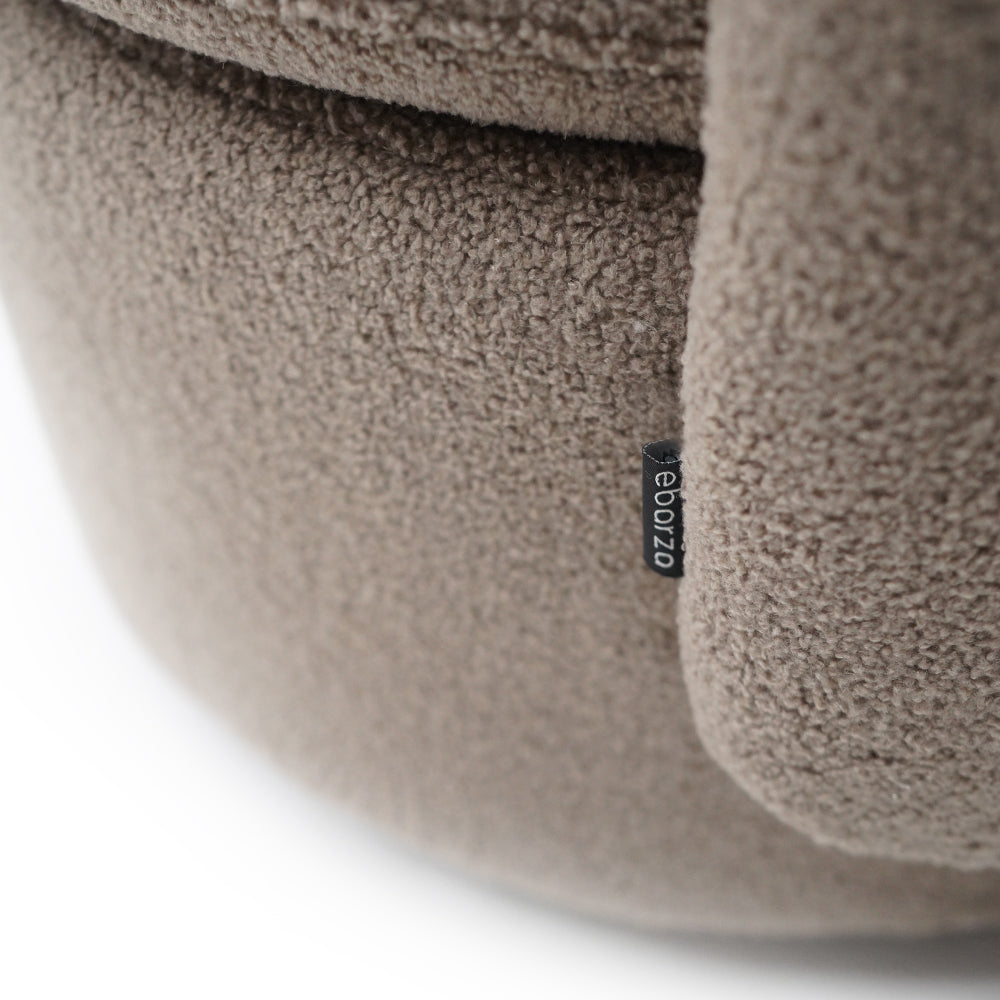 Round Back Swivel Chair - Brown 18103-01E -  Armchairs - ebarza Furniture UAE | Shop Modern Furniture in Abu Dhabi & Dubai - مفروشات ايبازرا في الامارات | تسوق اثاث عصري وديكورات مميزة في دبي وابوظبي