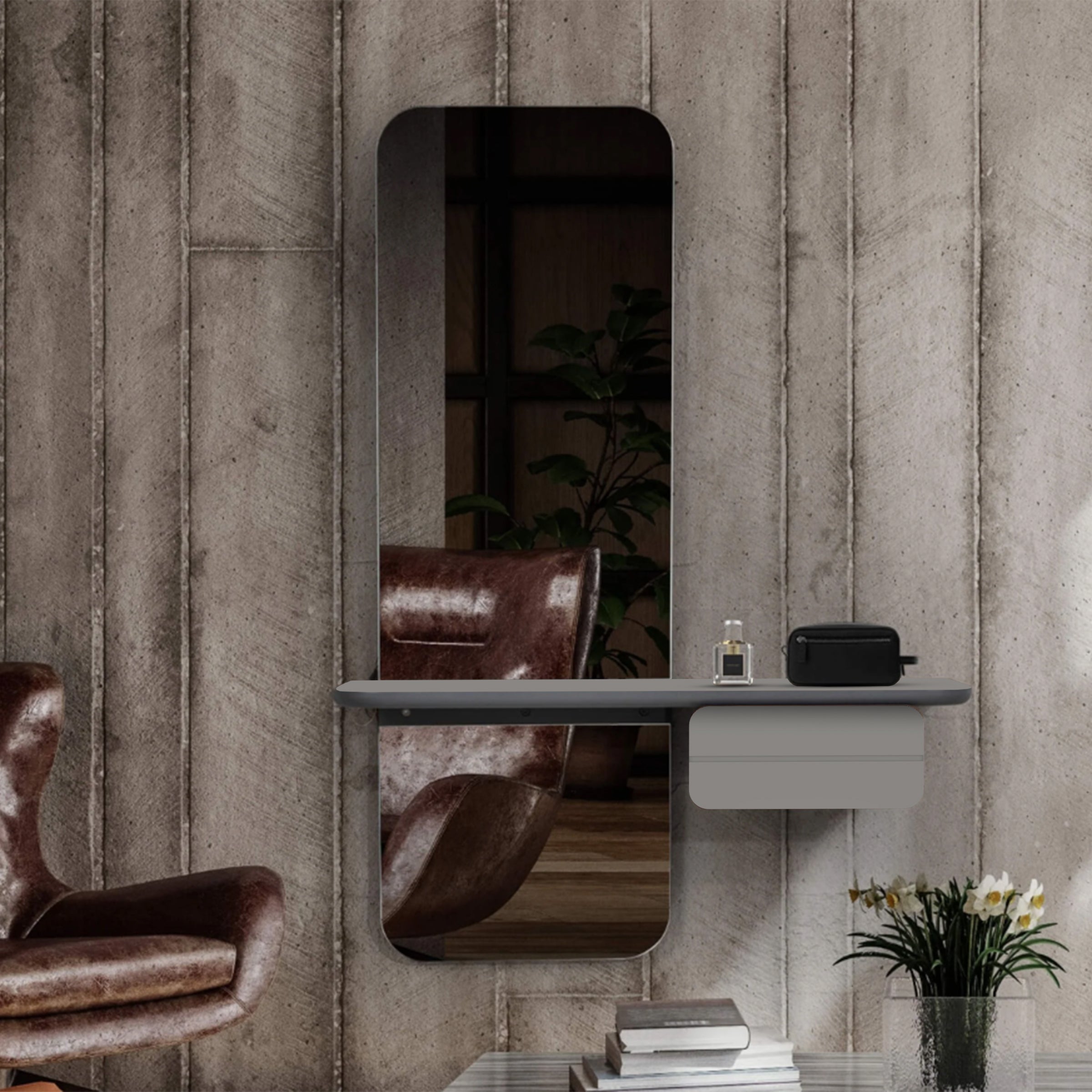 Rama Dresser & Mirror RDM-001 - Dressers and Mirrors - ebarza Furniture UAE | Shop Modern Furniture in Abu Dhabi & Dubai - مفروشات ايبازرا في الامارات | تسوق اثاث عصري وديكورات مميزة في دبي وابوظبي