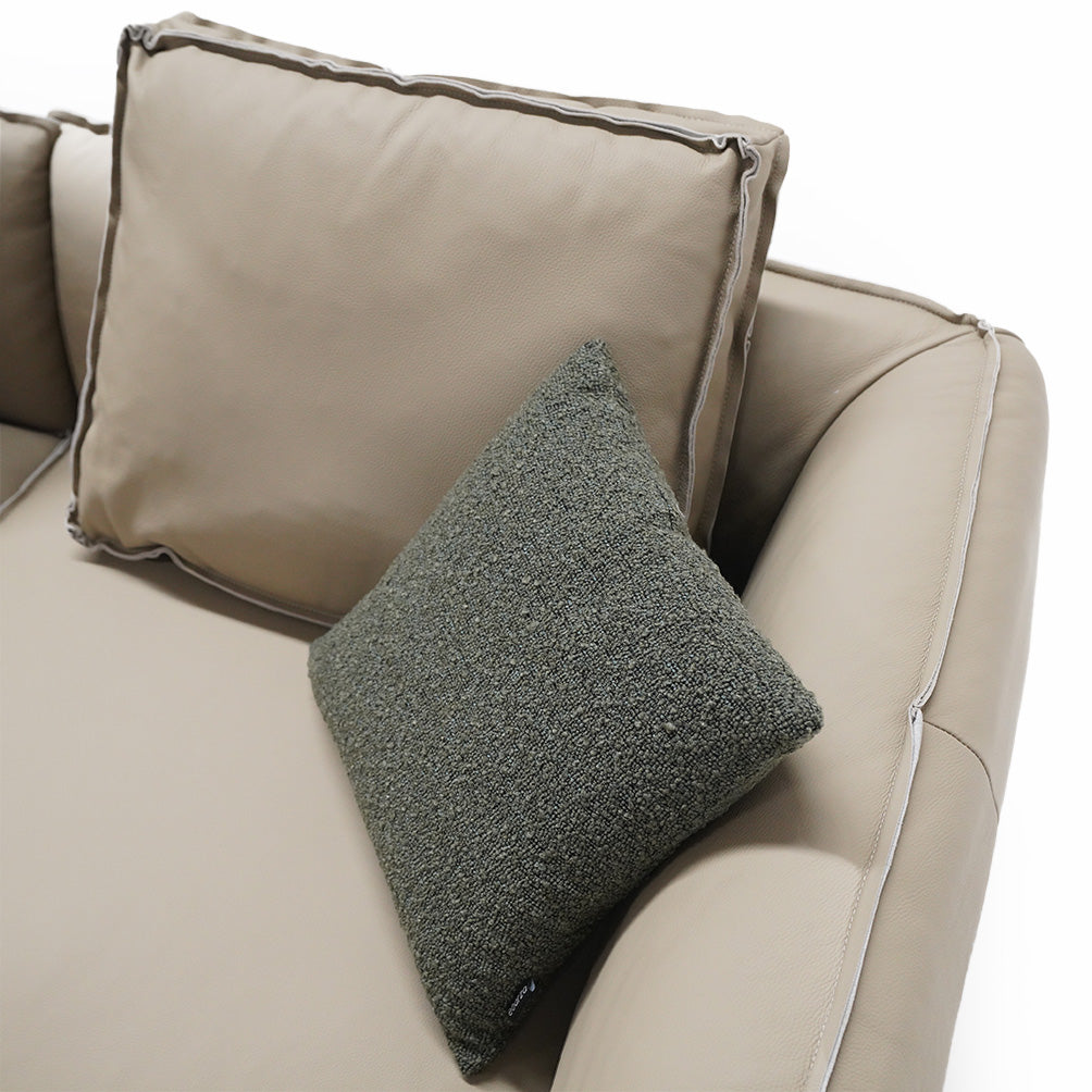 Leather High Rebound L shape Sponge Sofa K60 -  Sofa - ebarza Furniture UAE | Shop Modern Furniture in Abu Dhabi & Dubai - مفروشات ايبازرا في الامارات | تسوق اثاث عصري وديكورات مميزة في دبي وابوظبي