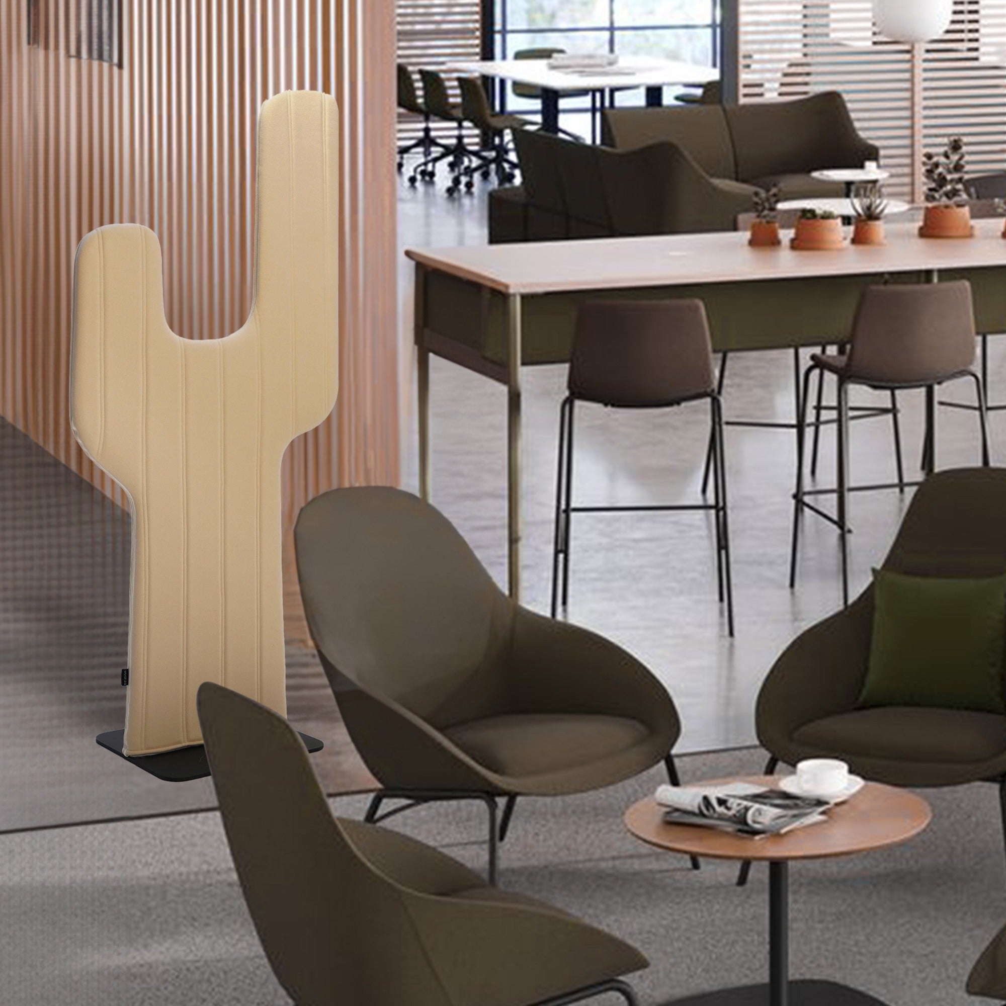 Cactus Screen Barrier y61581-78-Beige - Office Barriers - ebarza Furniture UAE | Shop Modern Furniture in Abu Dhabi & Dubai - مفروشات ايبازرا في الامارات | تسوق اثاث عصري وديكورات مميزة في دبي وابوظبي