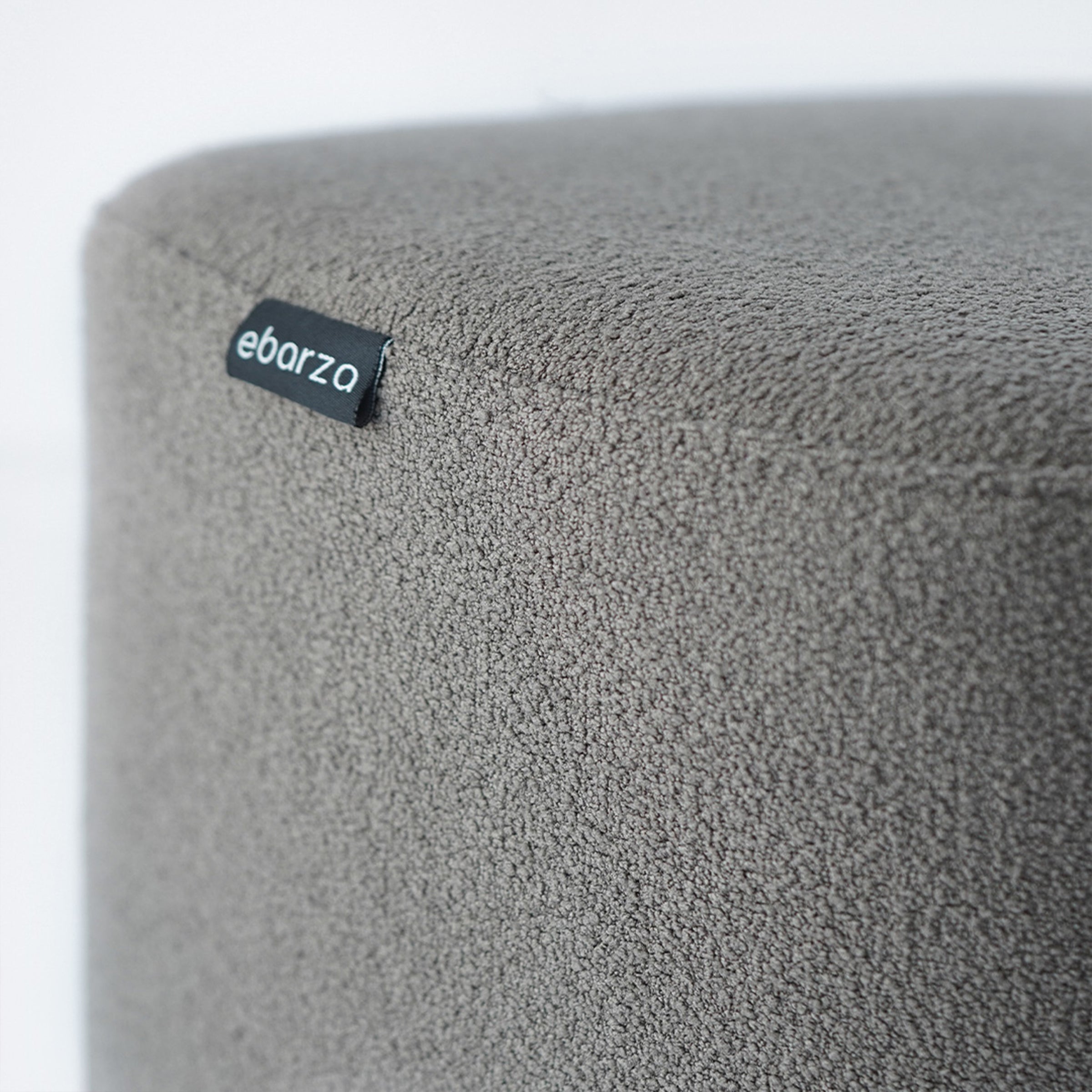 Fabric/PU Pouf MLL-A47-Grey - Poufs - ebarza Furniture UAE | Shop Modern Furniture in Abu Dhabi & Dubai - مفروشات ايبازرا في الامارات | تسوق اثاث عصري وديكورات مميزة في دبي وابوظبي