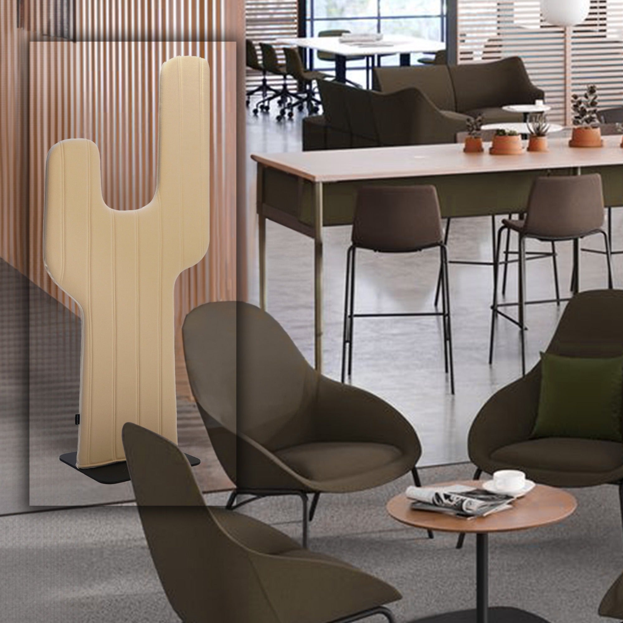 Cactus Screen Barrier y61581-78-Beige - Office Barriers - ebarza Furniture UAE | Shop Modern Furniture in Abu Dhabi & Dubai - مفروشات ايبازرا في الامارات | تسوق اثاث عصري وديكورات مميزة في دبي وابوظبي