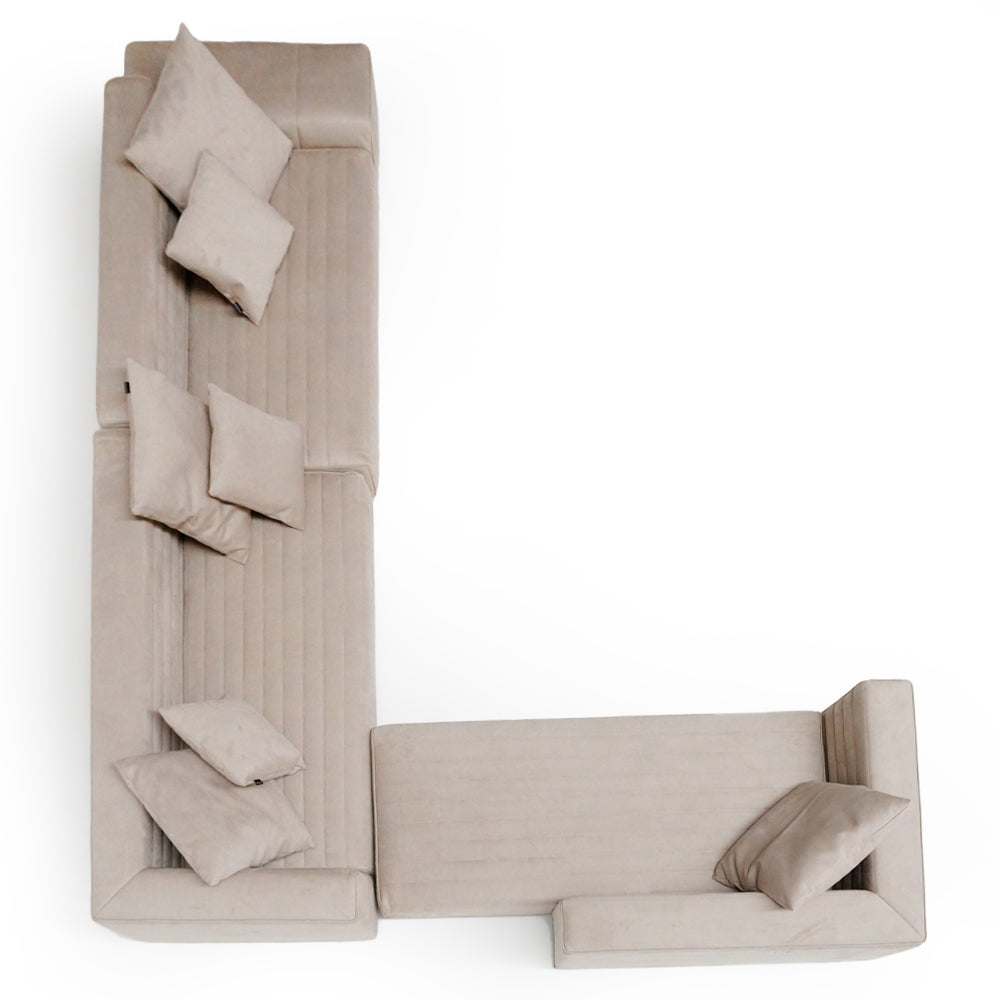 Baxter Corner Sofa Set ISF-2127 / Baxter816-9# WHT -  Sofa - ebarza Furniture UAE | Shop Modern Furniture in Abu Dhabi & Dubai - مفروشات ايبازرا في الامارات | تسوق اثاث عصري وديكورات مميزة في دبي وابوظبي