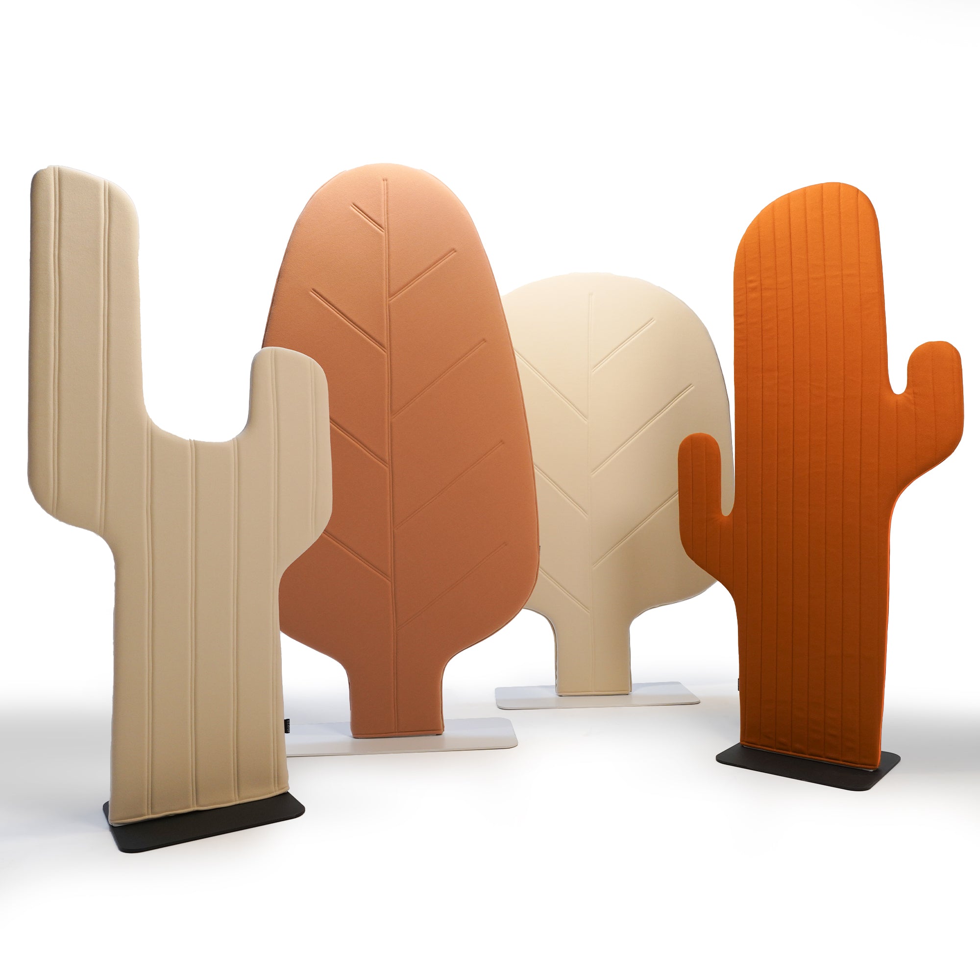 Leaf Tuba Screen Barrier y61581-77-Brown -  Office Barriers - ebarza Furniture UAE | Shop Modern Furniture in Abu Dhabi & Dubai - مفروشات ايبازرا في الامارات | تسوق اثاث عصري وديكورات مميزة في دبي وابوظبي