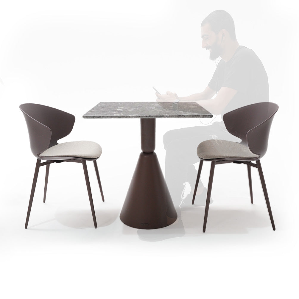 Dining Chair 90Chair-Coffee -  Chairs - ebarza Furniture UAE | Shop Modern Furniture in Abu Dhabi & Dubai - مفروشات ايبازرا في الامارات | تسوق اثاث عصري وديكورات مميزة في دبي وابوظبي