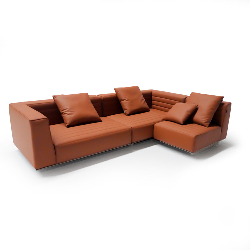 Microfiber Leather 3 seater Sofa ISF-2127/2 YY0871-5# -  Sofa - ebarza Furniture UAE | Shop Modern Furniture in Abu Dhabi & Dubai - مفروشات ايبازرا في الامارات | تسوق اثاث عصري وديكورات مميزة في دبي وابوظبي